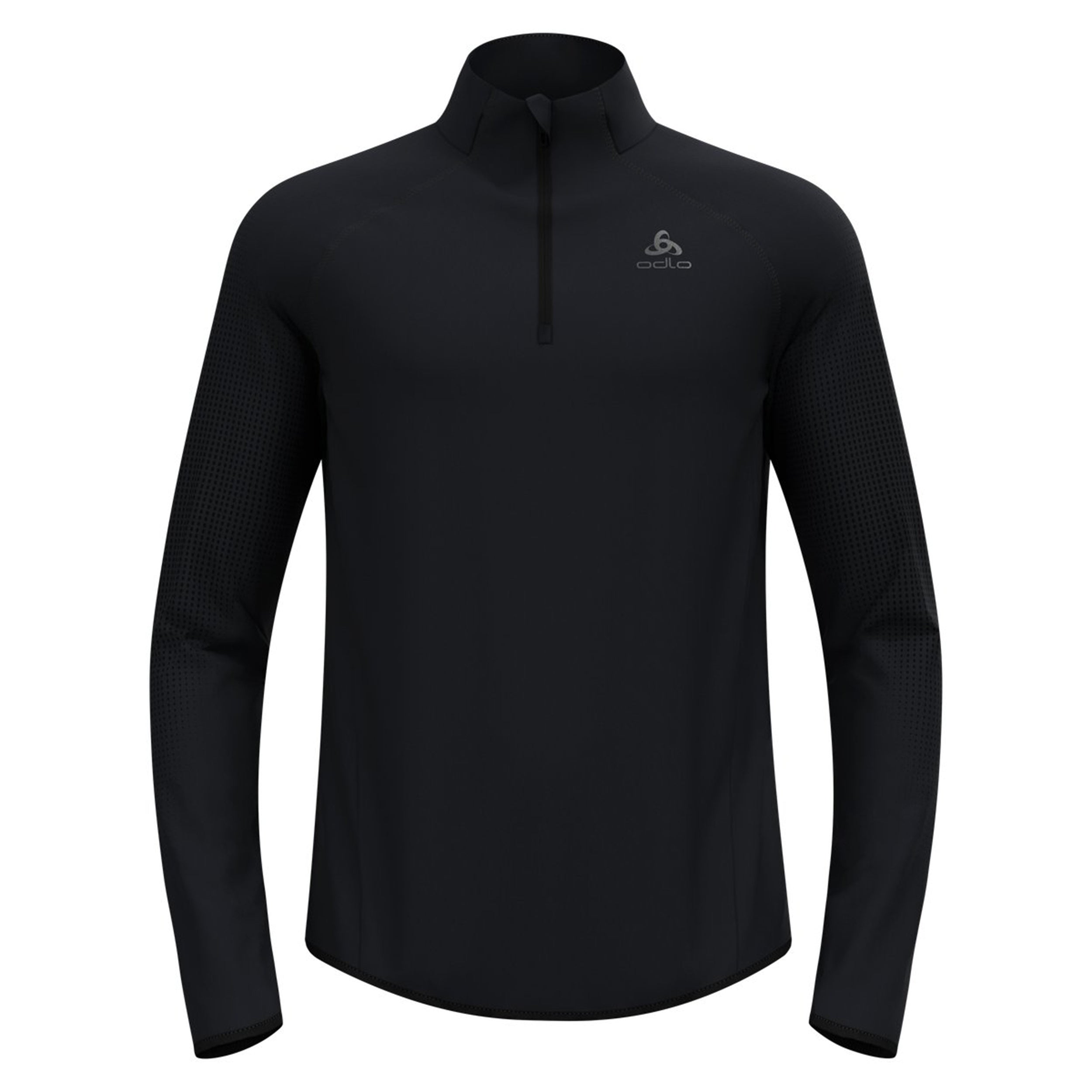 Odlo Zeroweight Warm Mid Layer 1/2 Zip Laufshirt Herren-Schwarz