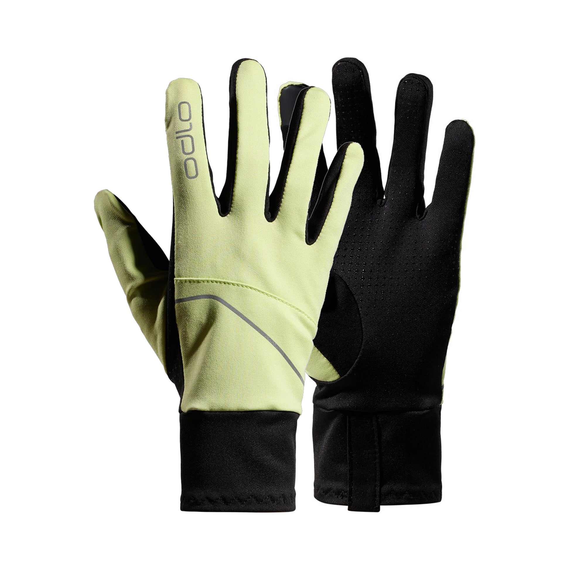 Odlo Intensity Safety Light Laufhandschuhe-Limette