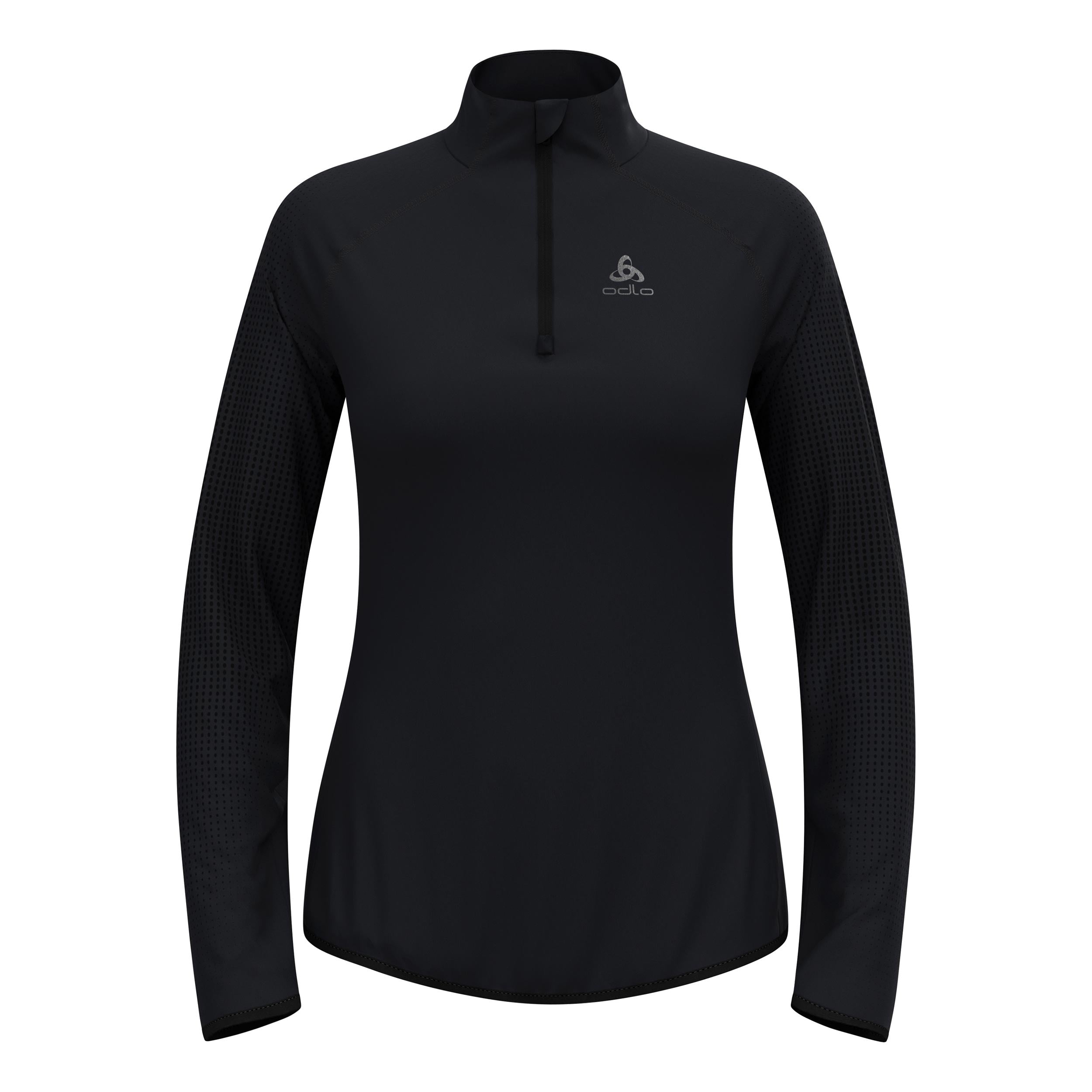 Odlo Zeroweight Warm Mid Layer 1/2 Zip Laufshirt Damen-Schwarz