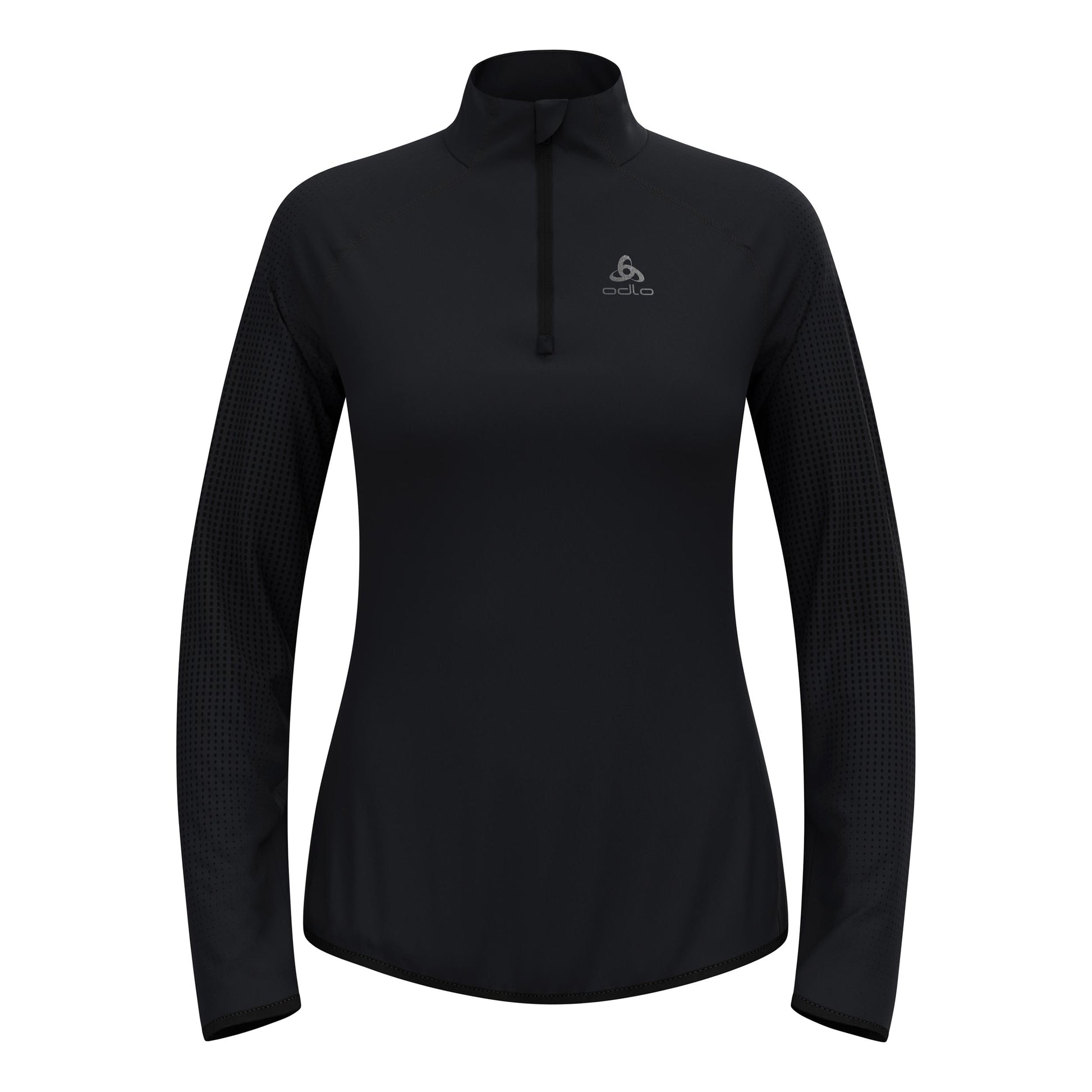 Odlo Zeroweight Warm Mid Layer 1/2 Zip Running Shirt Women-Black
