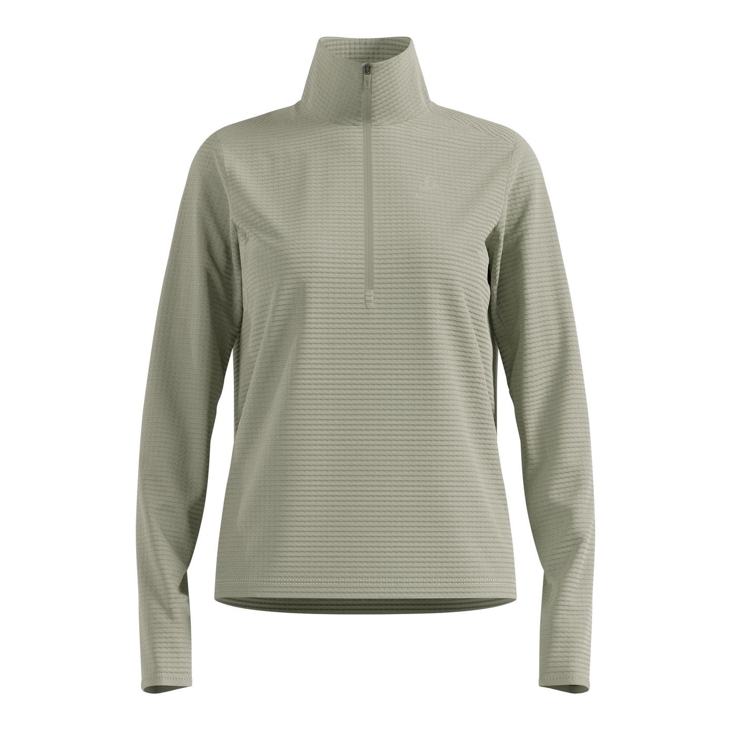 Odlo Essential Thermal Midlayer 1/2 Zip Running Shirt Women-Olive