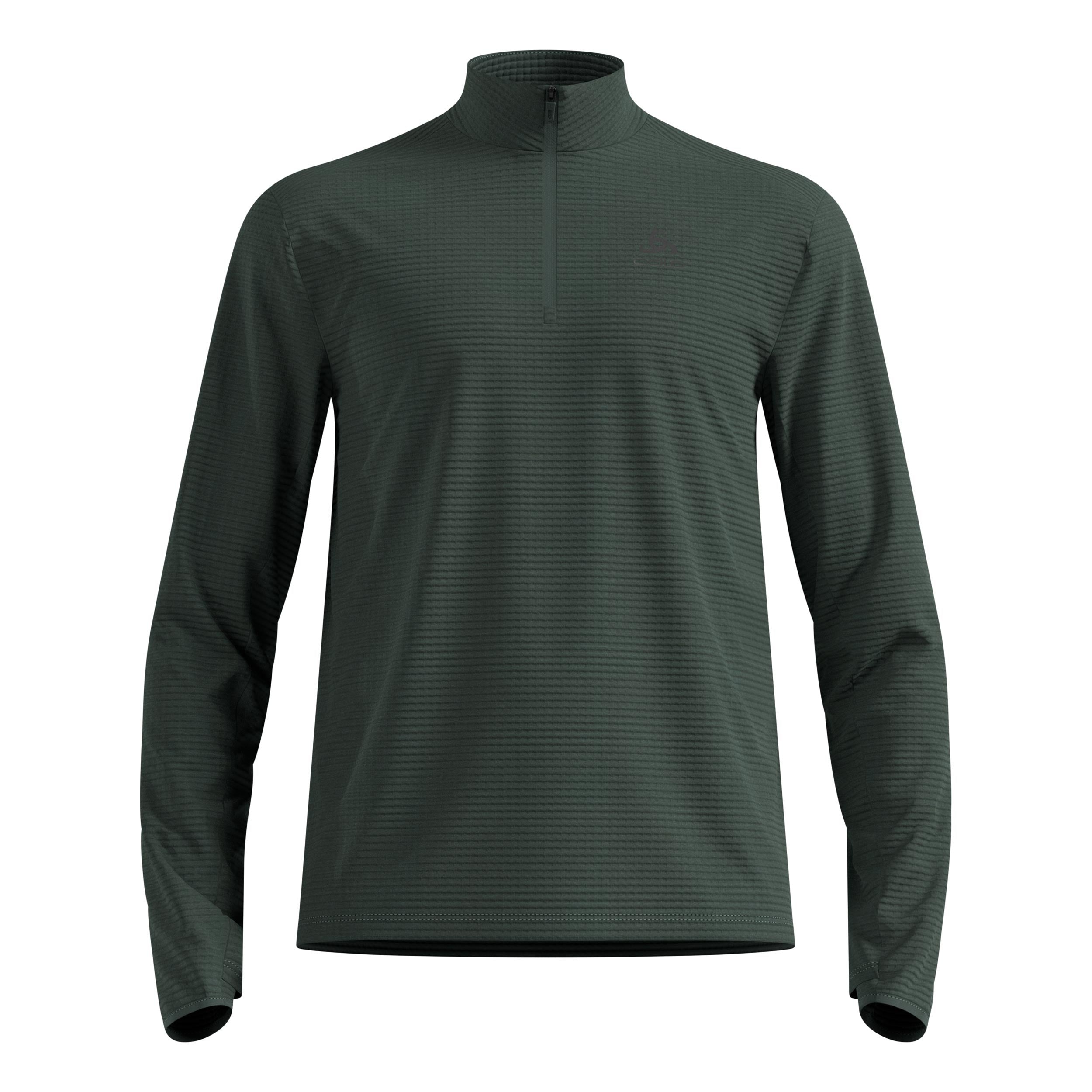 Odlo Essential Thermal Midlayer 1/2 Zip Running Shirt Men-Olive