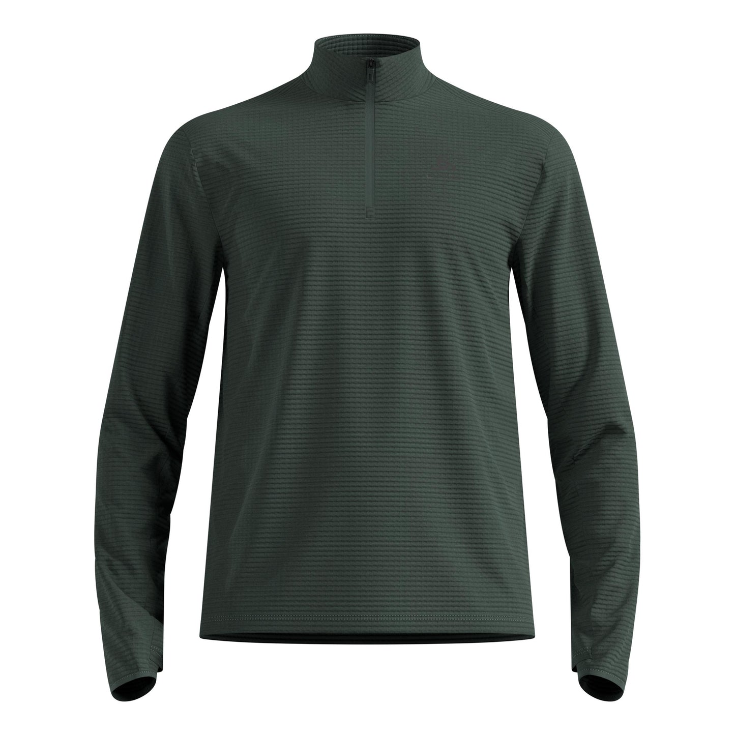 Odlo Essential Thermal Midlayer 1/2 Zip Running Shirt Men-Olive