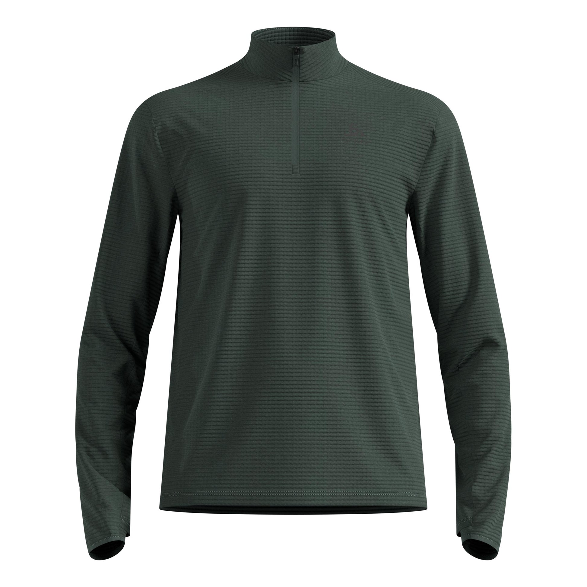 Odlo Essential Thermal Midlayer 1/2 Zip Running Shirt Men-Olive