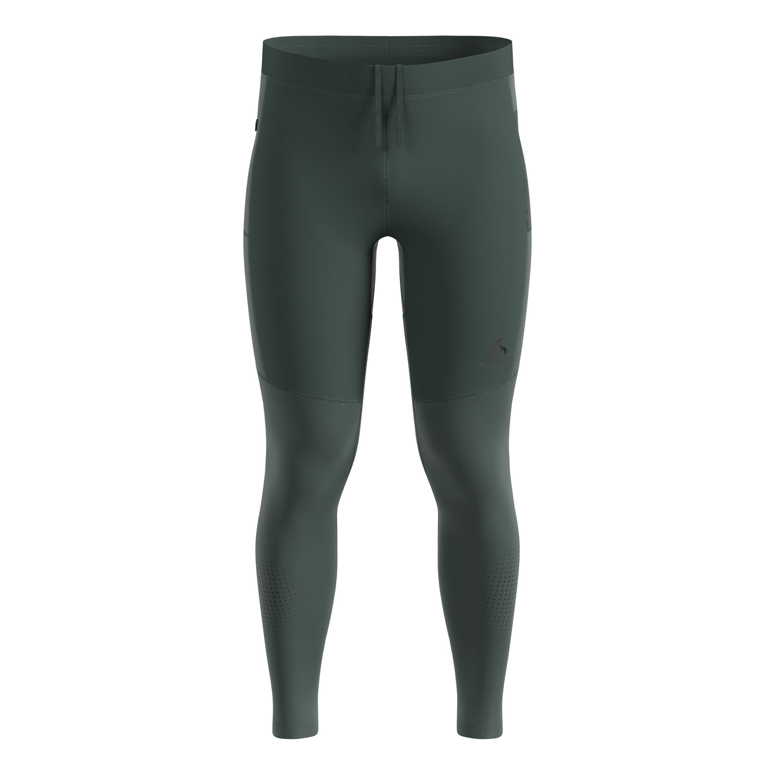 Odlo Zeroweight Warm Reflective Lauftight Herren-Oliv