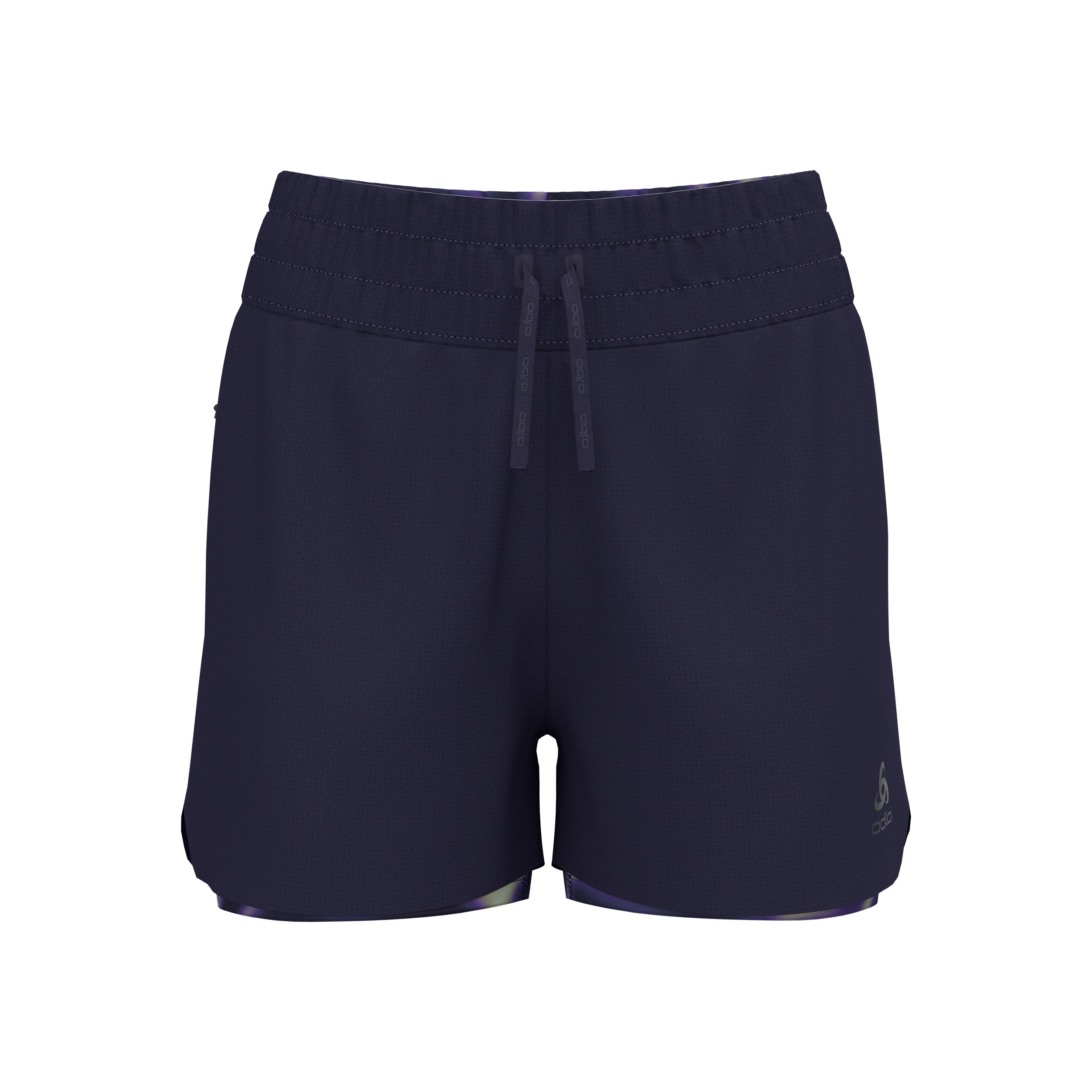 Odlo Zeroweight Print 3in 2in1 Laufshorts Damen-Dunkelblau