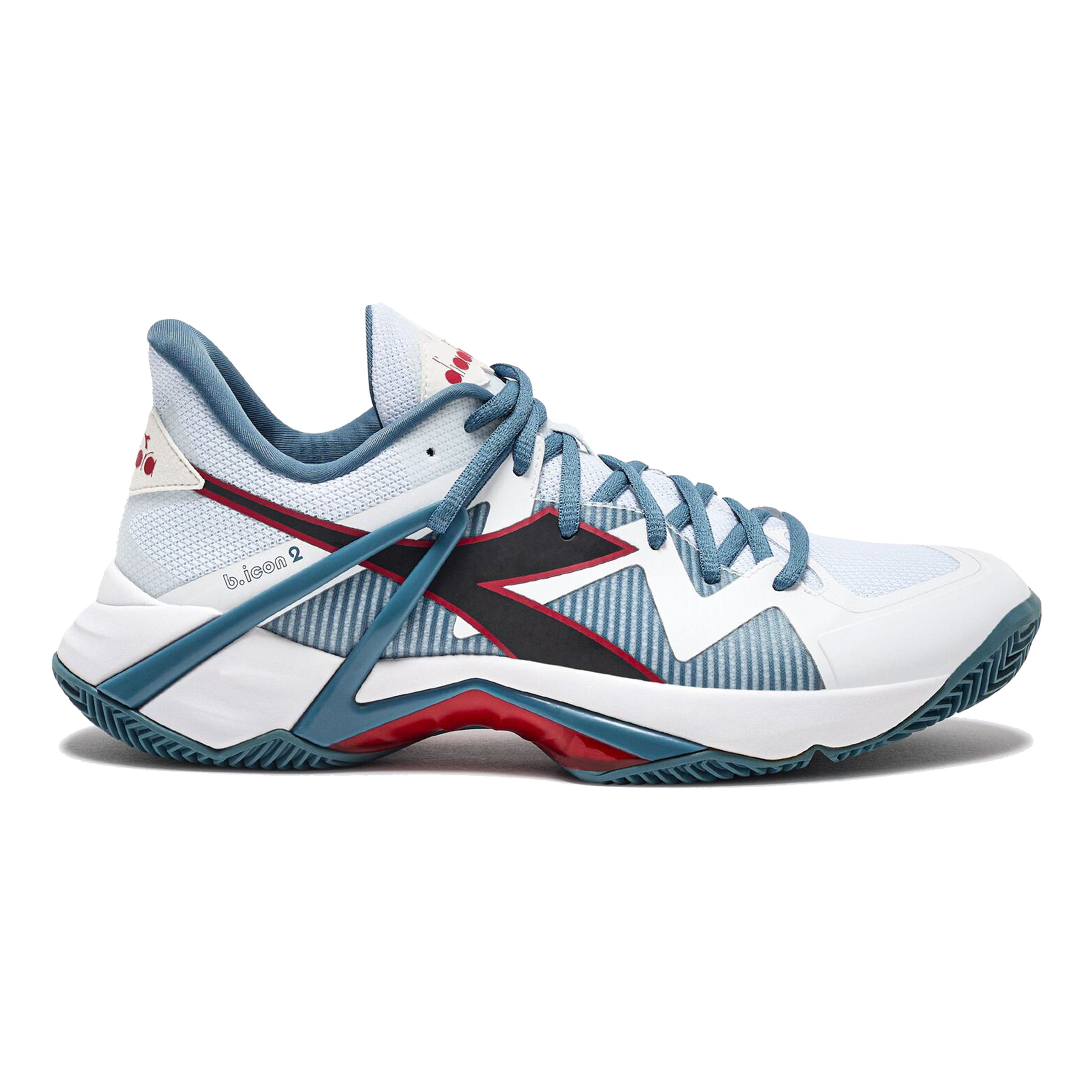 Diadora B.Icon 2 Sandplatzschuh Herren-weiß,petrol