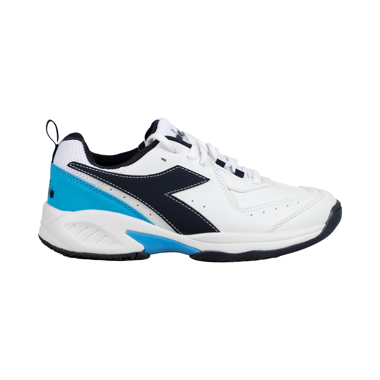 Diadora S. Challenge 5 All Court Shoe Kids-White,Blue