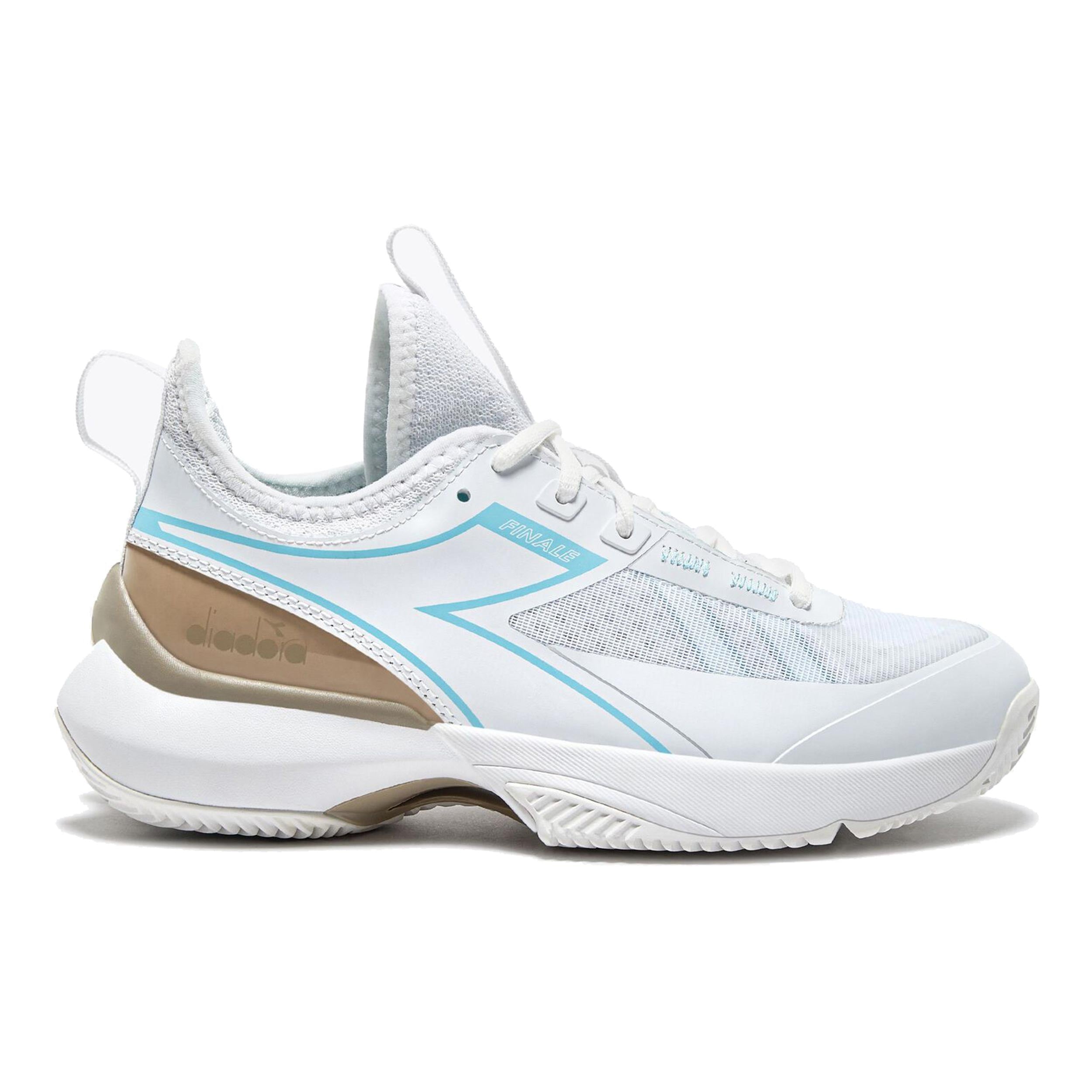 Diadora Finale Clay Court Shoe Women-White,Beige