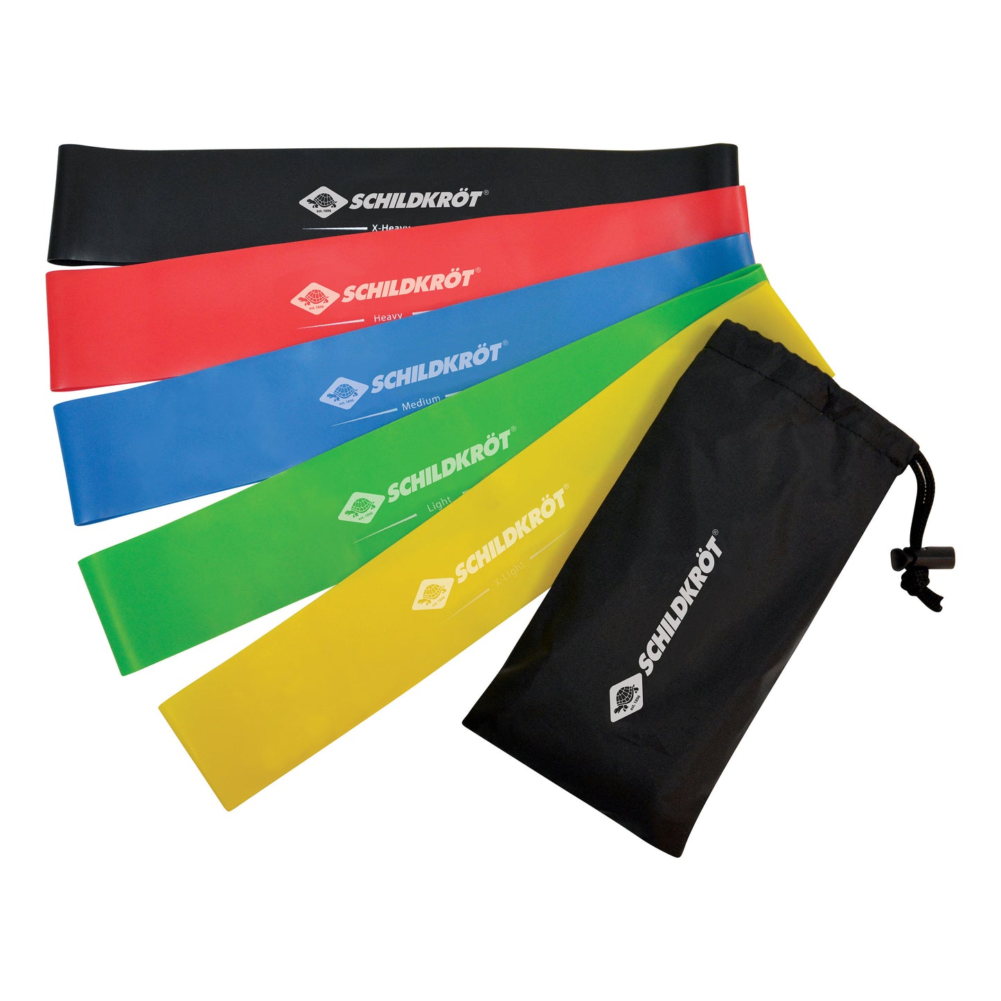Schildkröt Fitness Mini Resistance Fitnessband 5er Set Bänder-Mehrfarbig