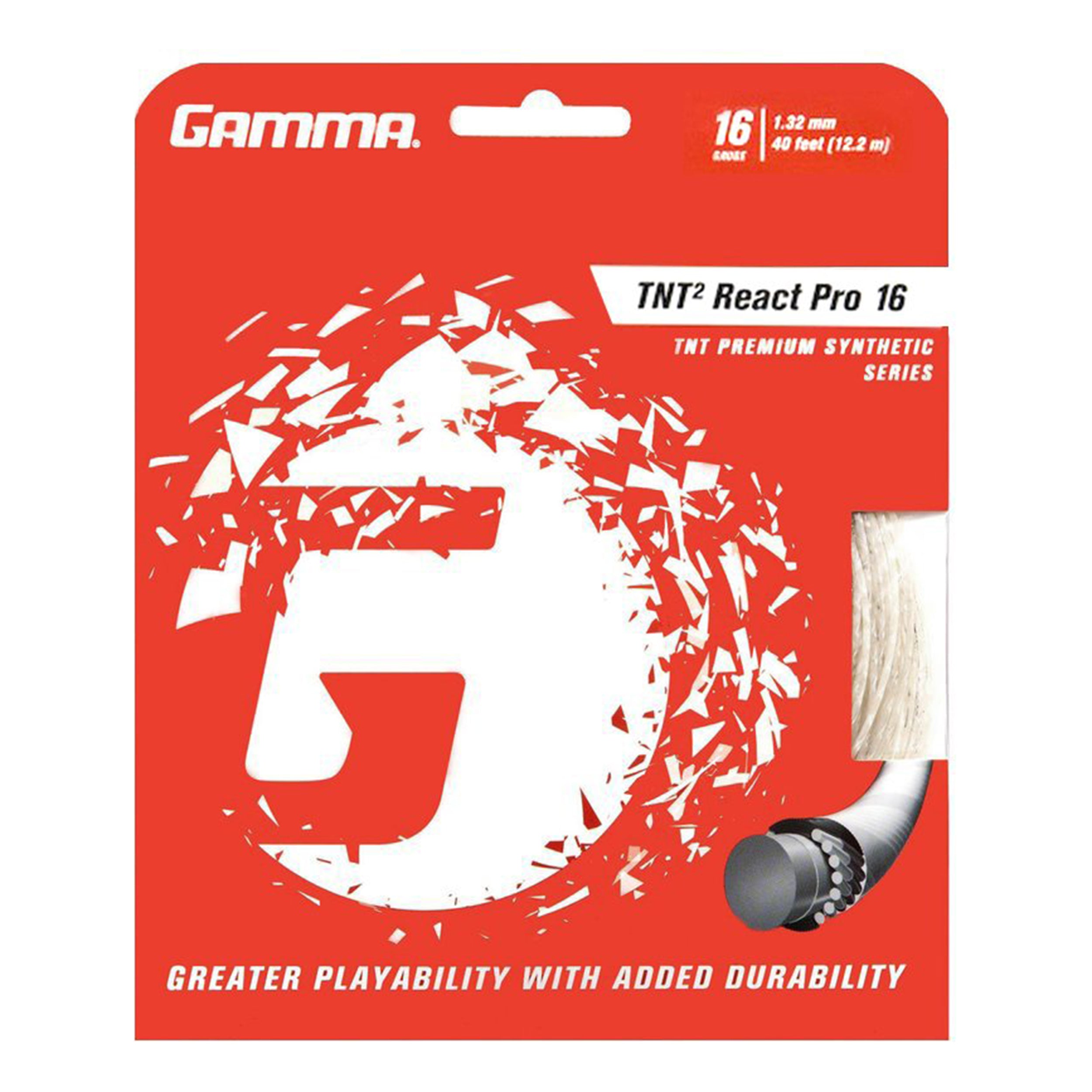 Gamma TNT² React Pro String Set 12,2m-White