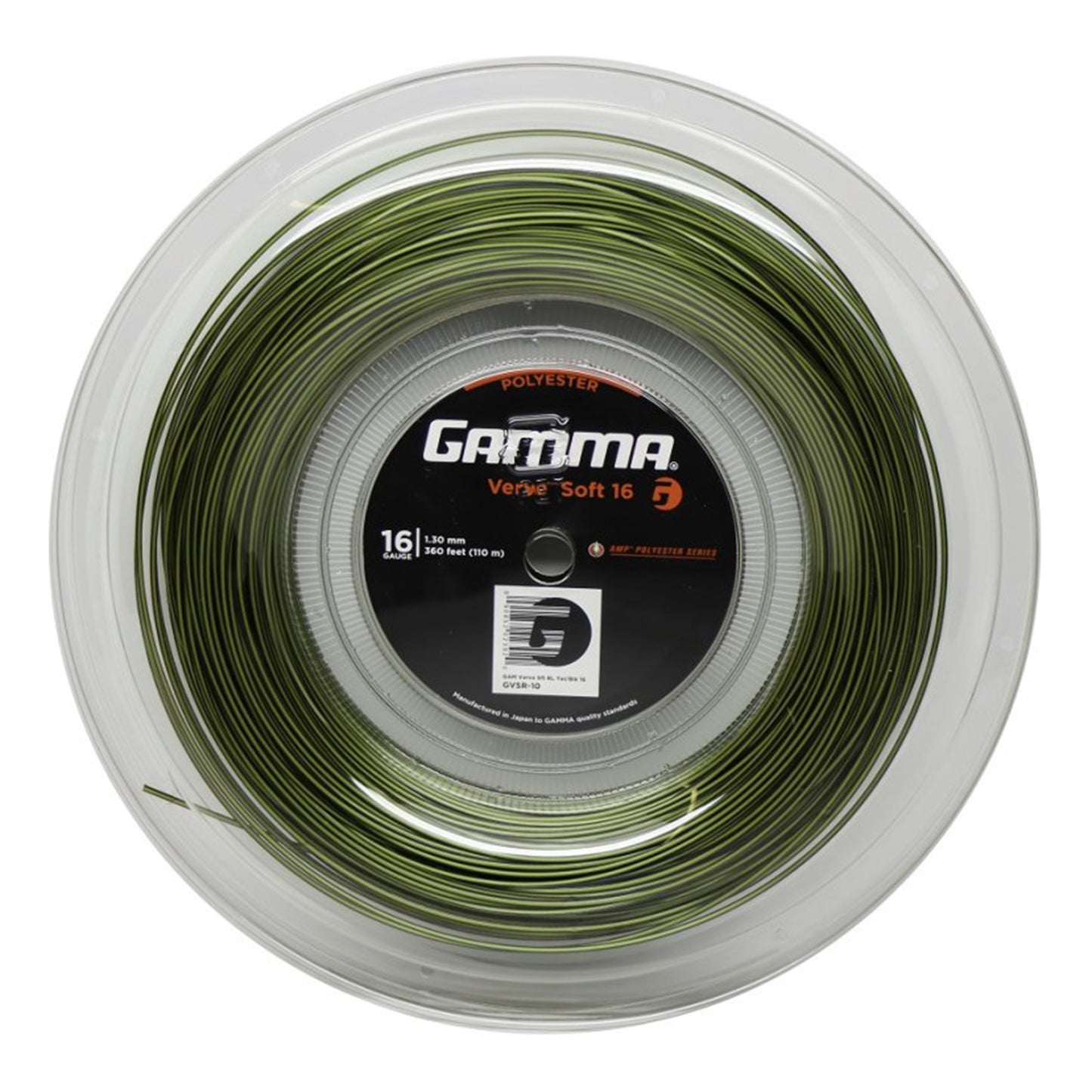 Gamma Verve Soft String Reel 110m-Black,Yellow
