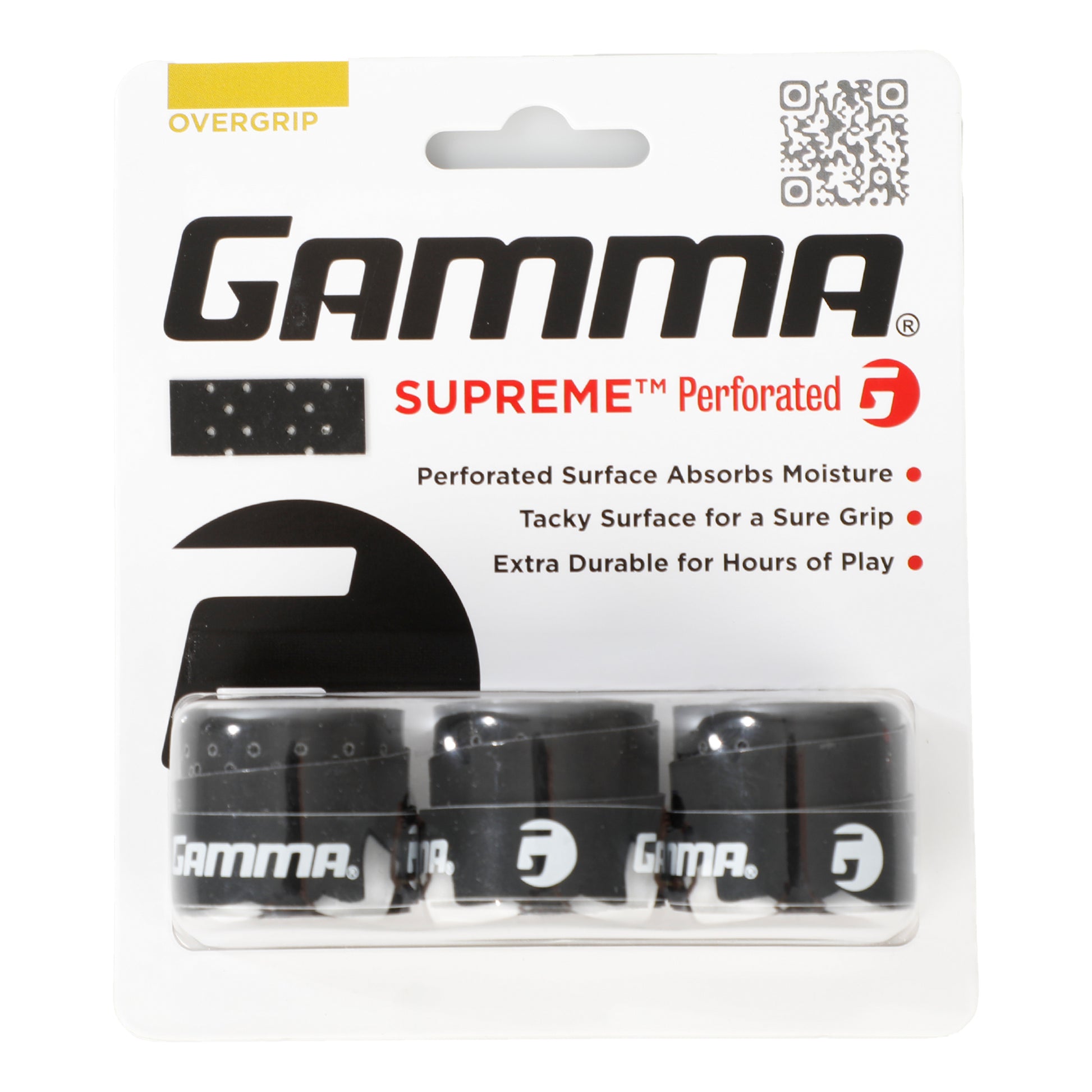 Gamma Supreme Perforated 3er Pack - schwarz