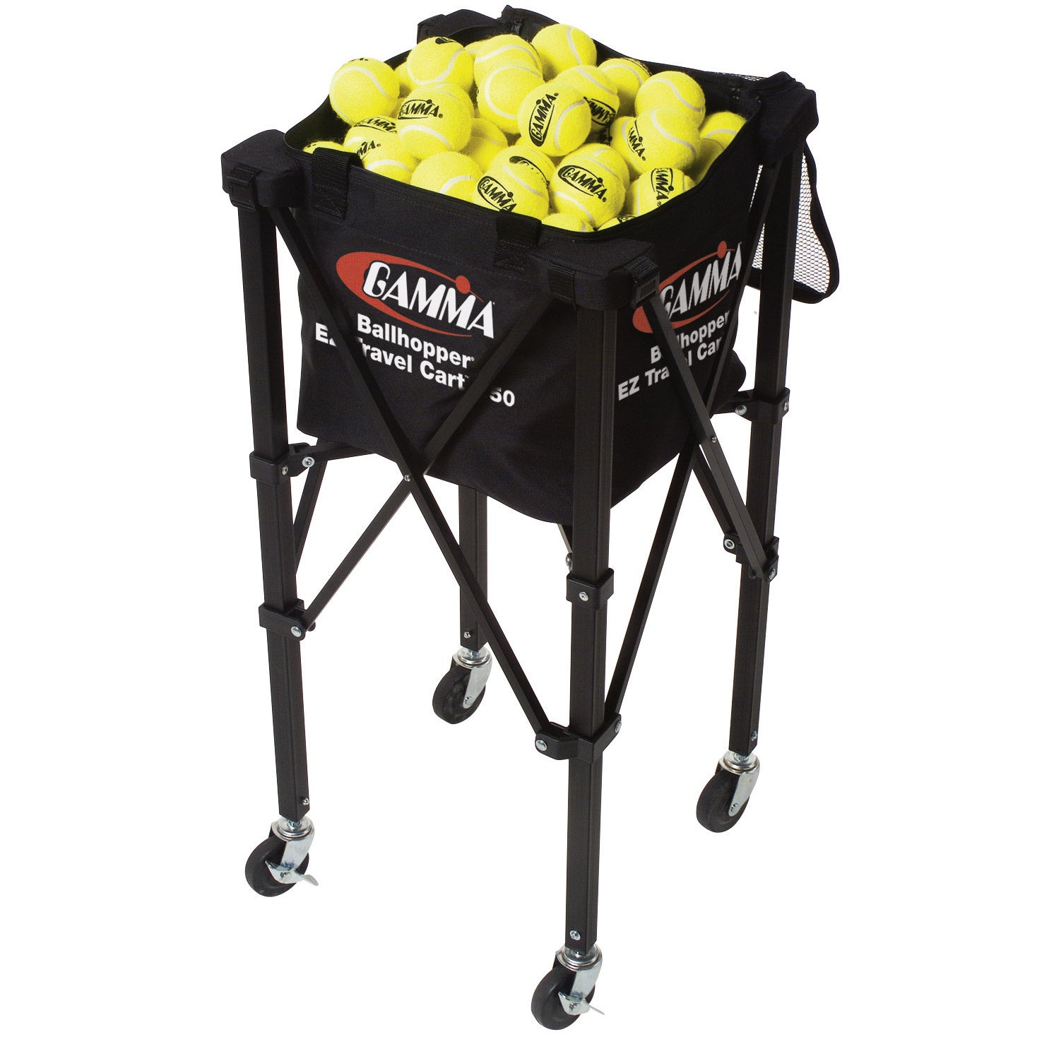 Gamma EZ Travel Cart 150 Ball Cart With Wheels-Black