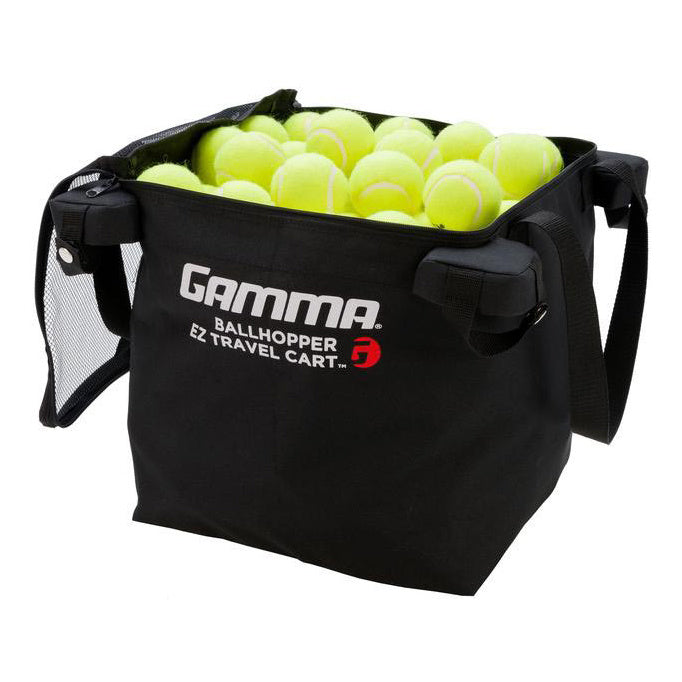 Gamma Ballhopper EZ Travel Cart 150 Extra Ball Pocket-Black