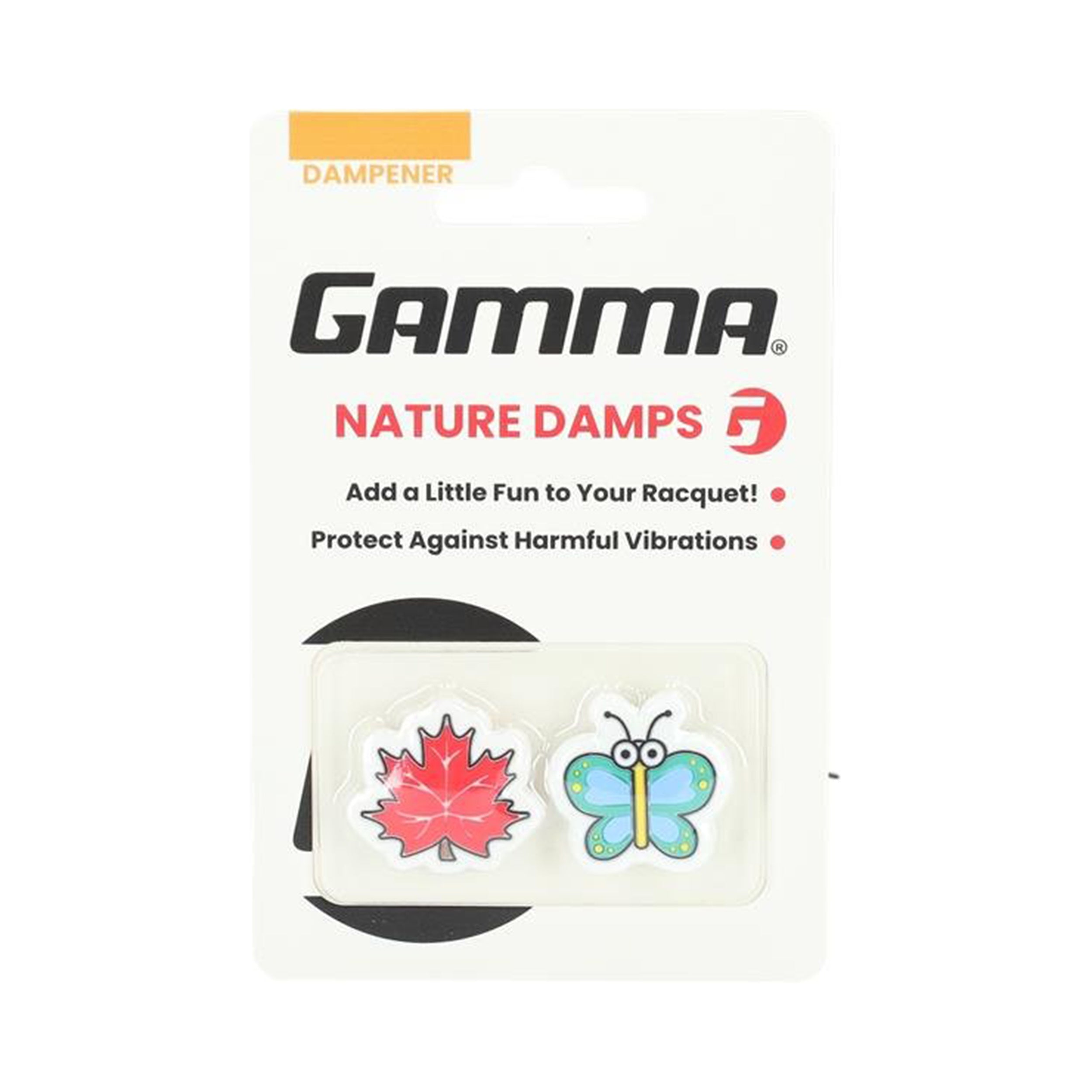 Gamma Shockbuster Ahornblatt/Schmetterling Dampener-Orange,Turquoise