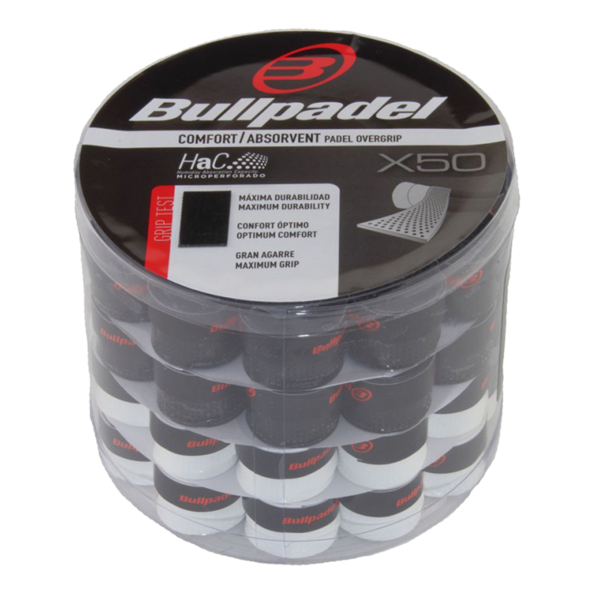 Bullpadel Box Of 50 Pcs-Black,White