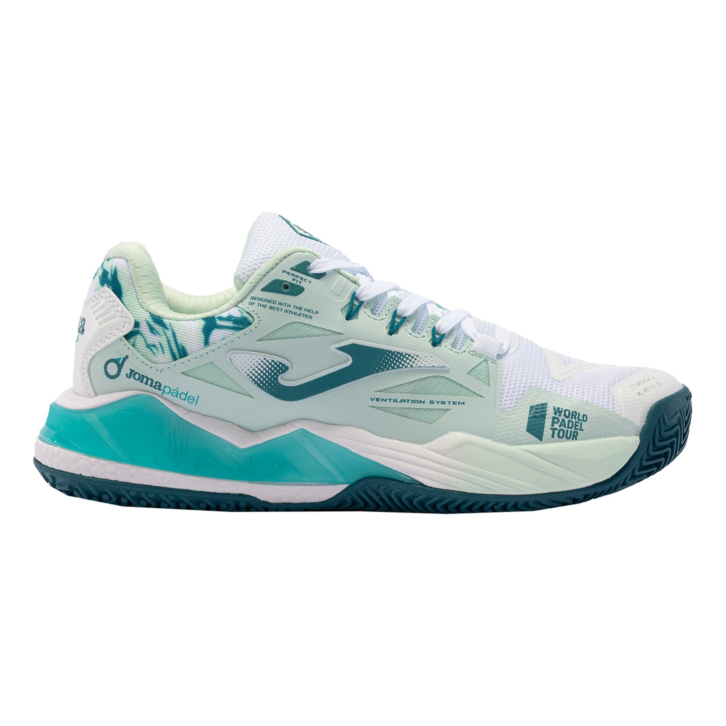 Joma Spin Padel shoe Women - turquoise, white