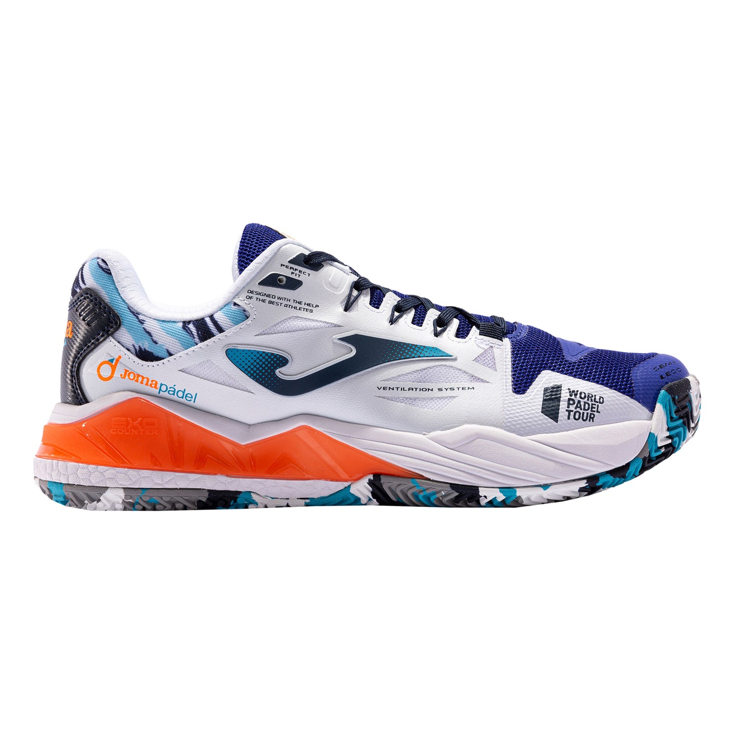 Joma Spin Padelschuh Herren - blau, weiß