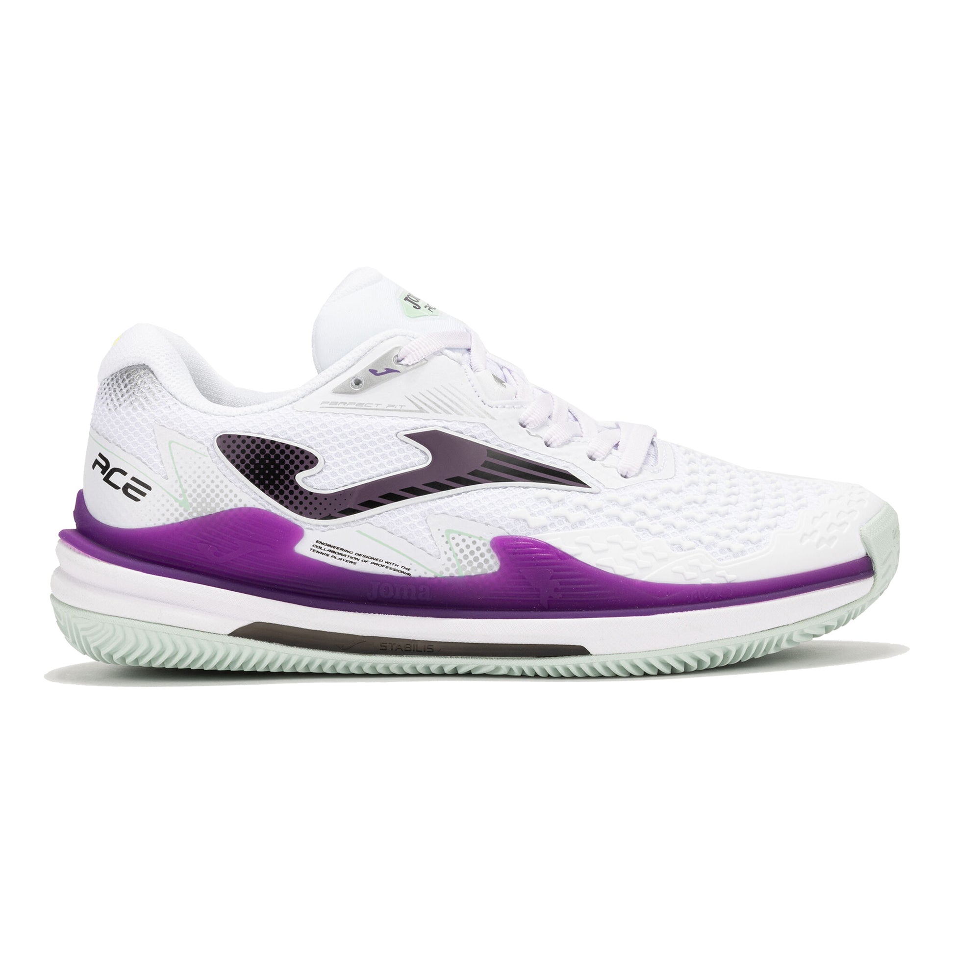 Joma Ace Sandplatzschuh Damen-Weiß,Lila