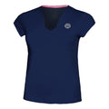 Bella 2.0 Tech V-Neck T-Shirt Damen - dunkelblau, weiß