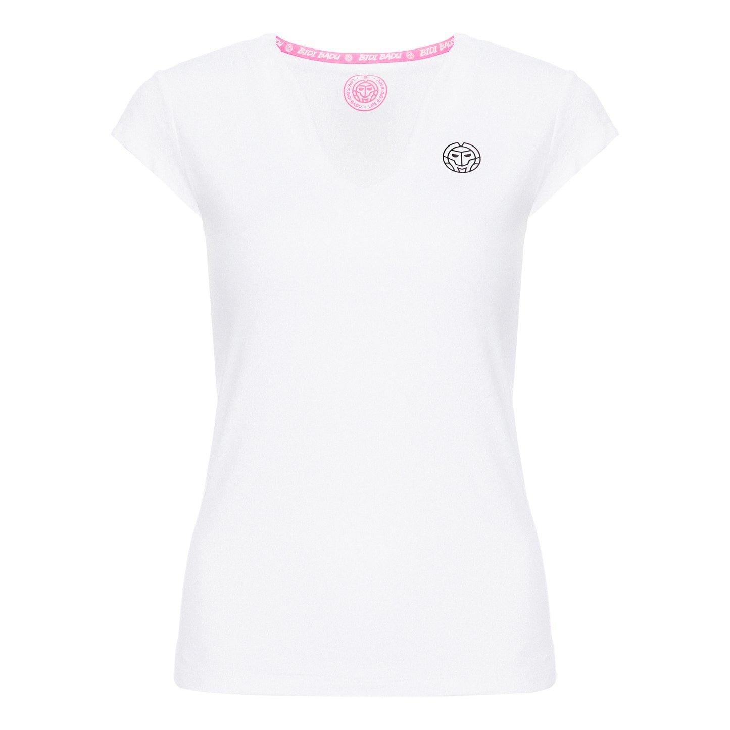 BIDI BADU Bella 2.0 Tech V-Neck T-Shirt Damen - weiß, schwarz
