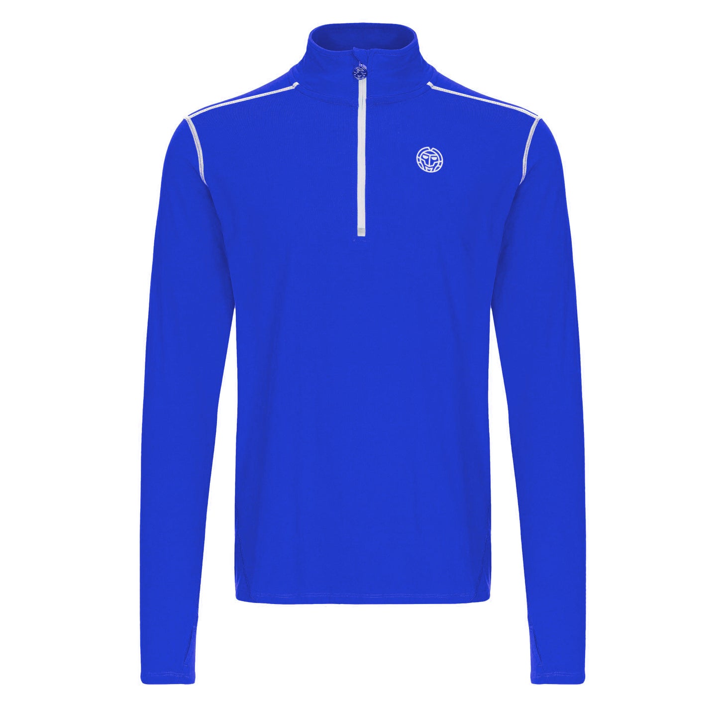 BIDI BADU Zac Tech Half Zip Long Sleeve Men-Blue,White