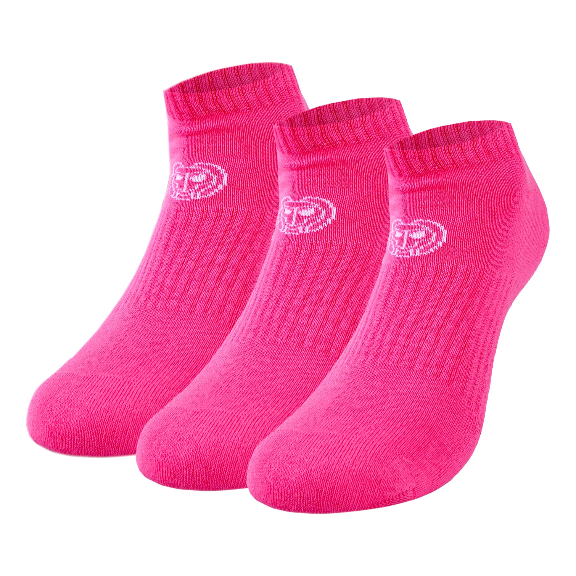 BIDI BADU Leana No Show Tech Sportsocken 3er Pack Damen-Pink,Weiß