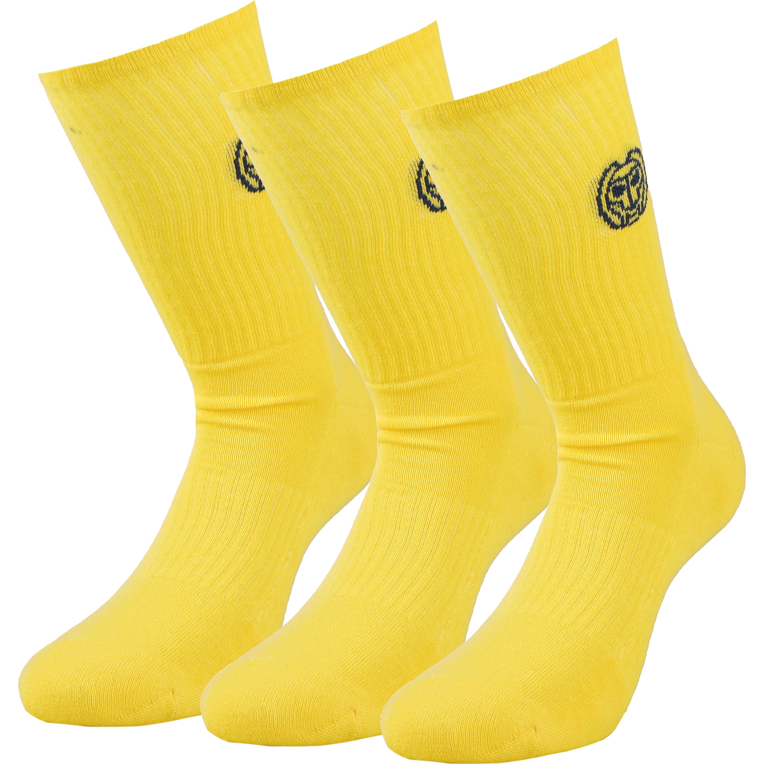 BIDI BADU Matayo Crew Tech Sportsocken 3er Pack Herren-Gelb,Schwarz