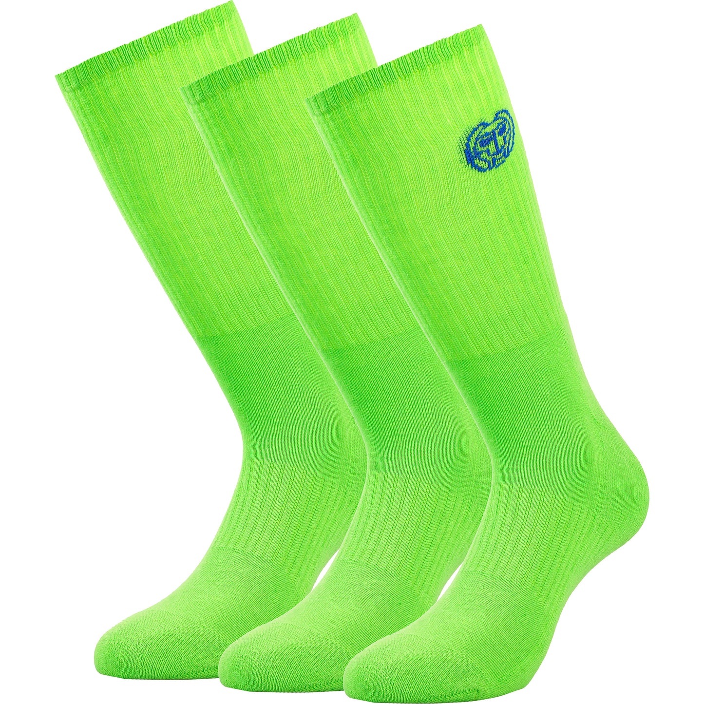 BIDI BADU Matayo Crew Tech Sports Socks 3 Pack Men-Neon Green,Blue
