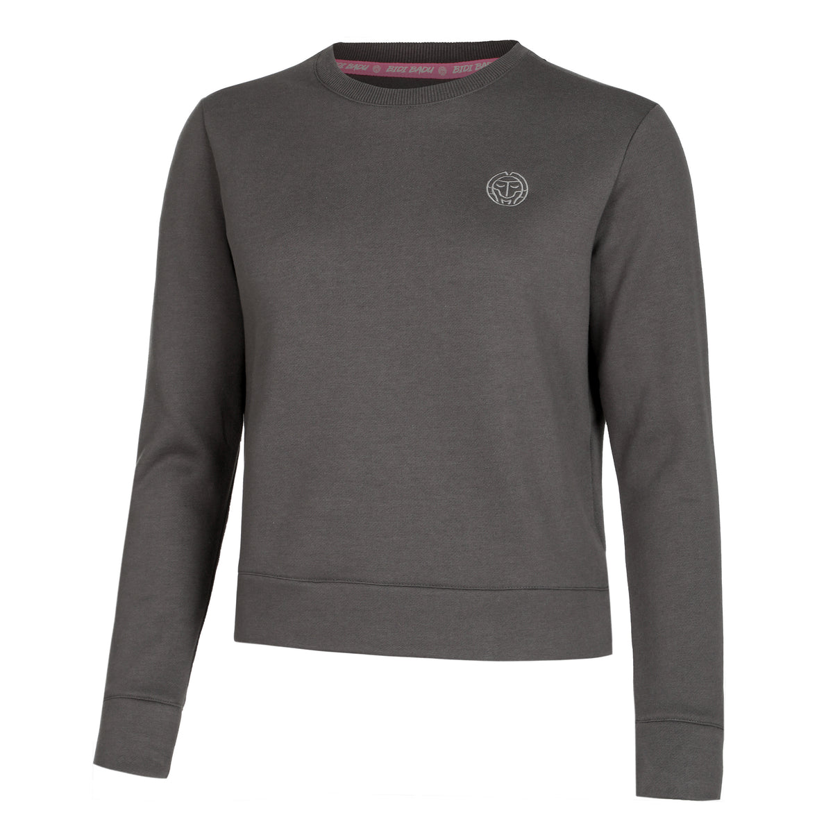 BIDI BADU Mirella Basic Crew Sweatshirt Damen - dunkelgrau,