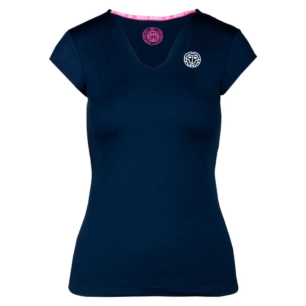 BIDI BADU Bella 2.0 Tech V-Neck T-Shirt Damen - dunkelblau,