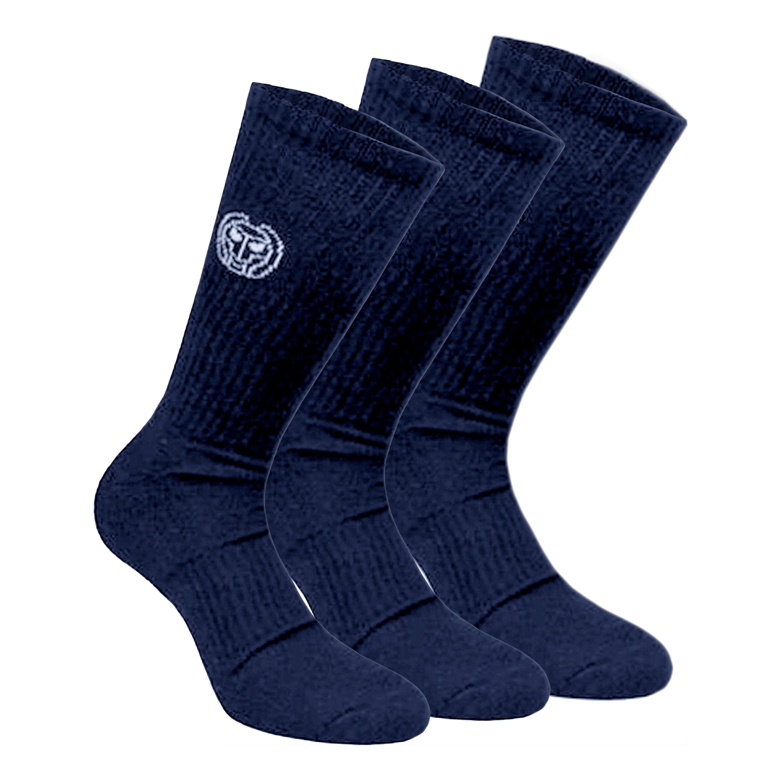 BIDI BADU Don Carlito Crew Move Tennissocken 3er Pack-Dunkelblau,Weiß