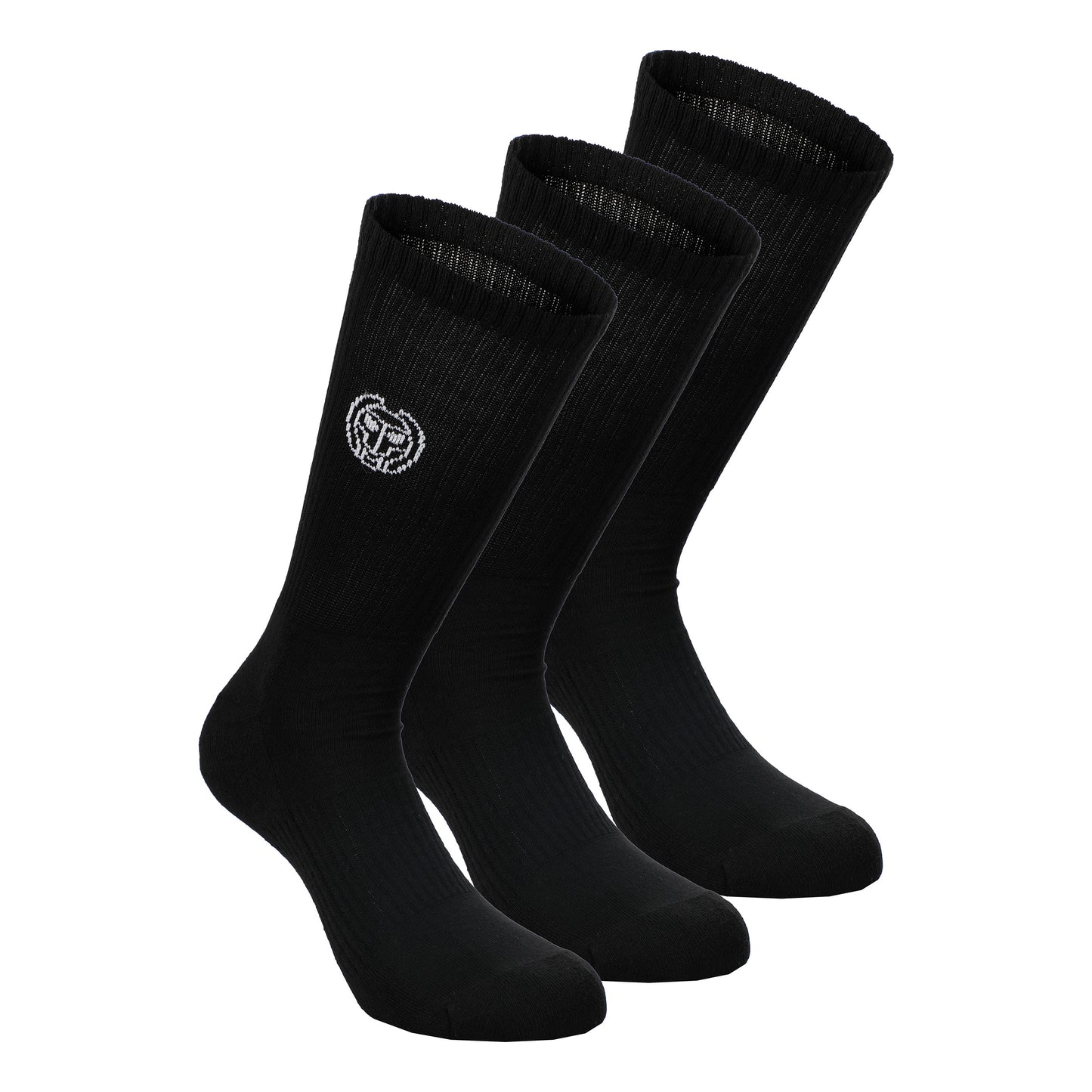 BIDI BADU Don Carlito Crew Move Tennissocken 3er Pack-Schwarz,Weiß