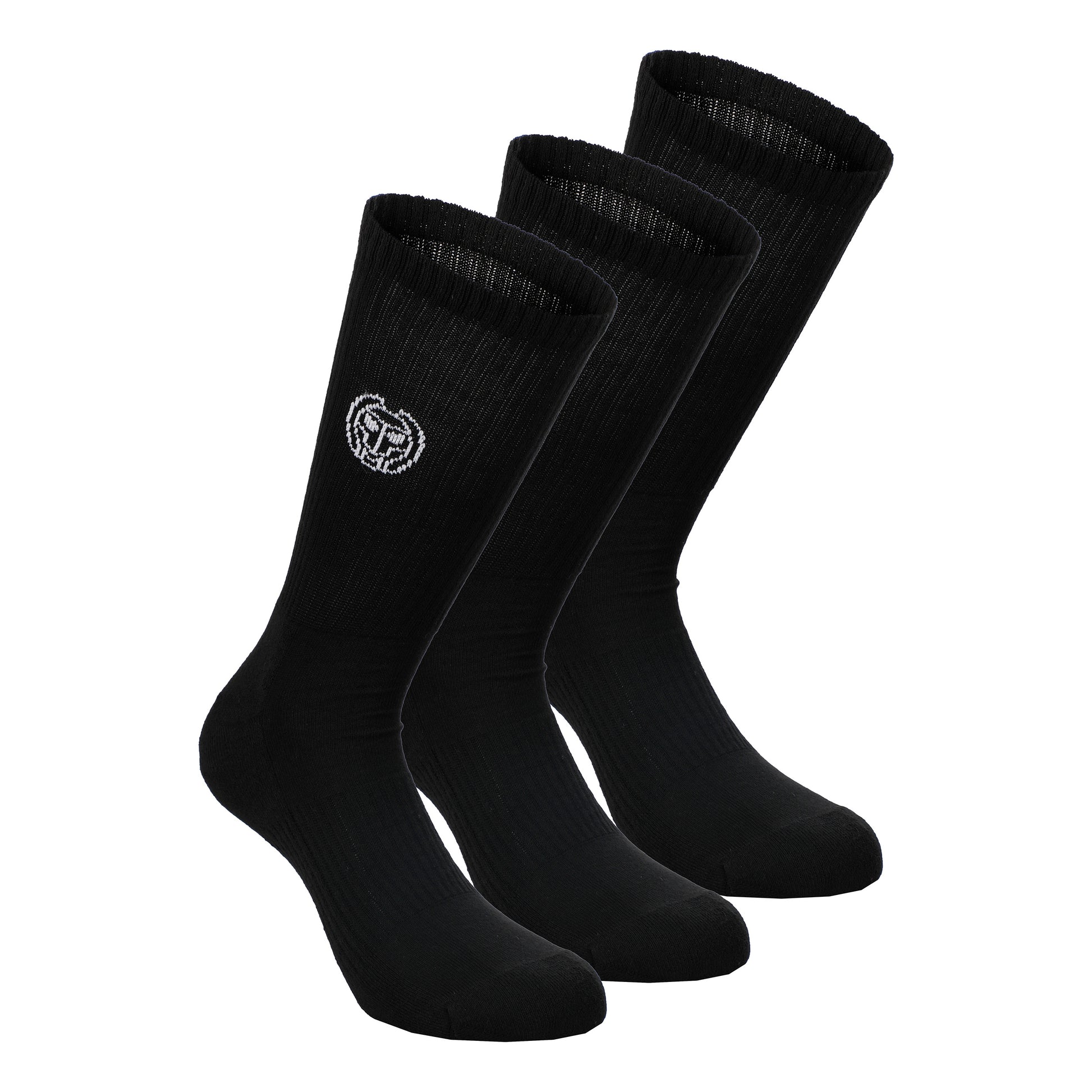 BIDI BADU Don Carlito Crew Move Tennissocken 3er Pack-Schwarz,Weiß