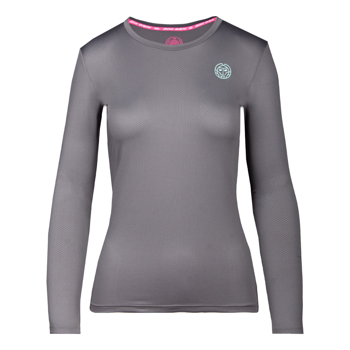 BIDI BADU Pia Tech Roundneck Longsleeve Damen - grau,