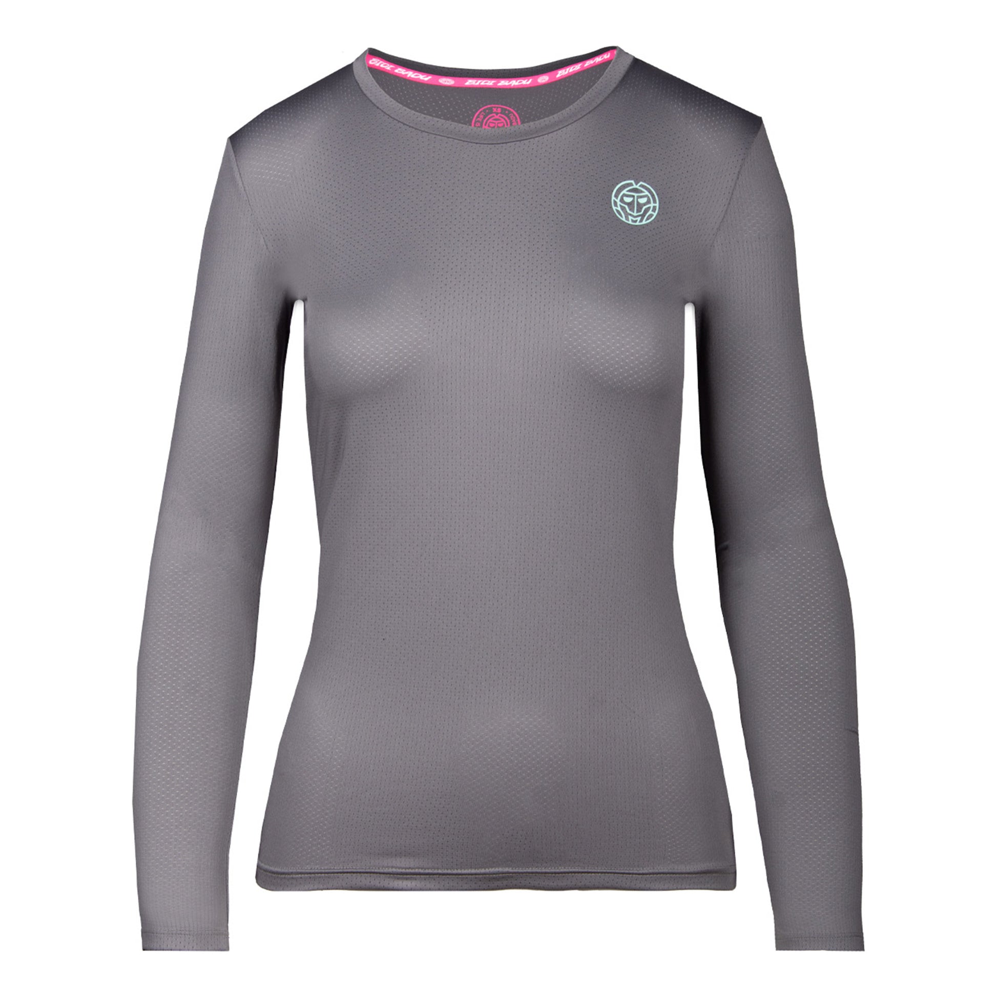 BIDI BADU Pia Tech Roundneck Longsleeve Damen - grau,