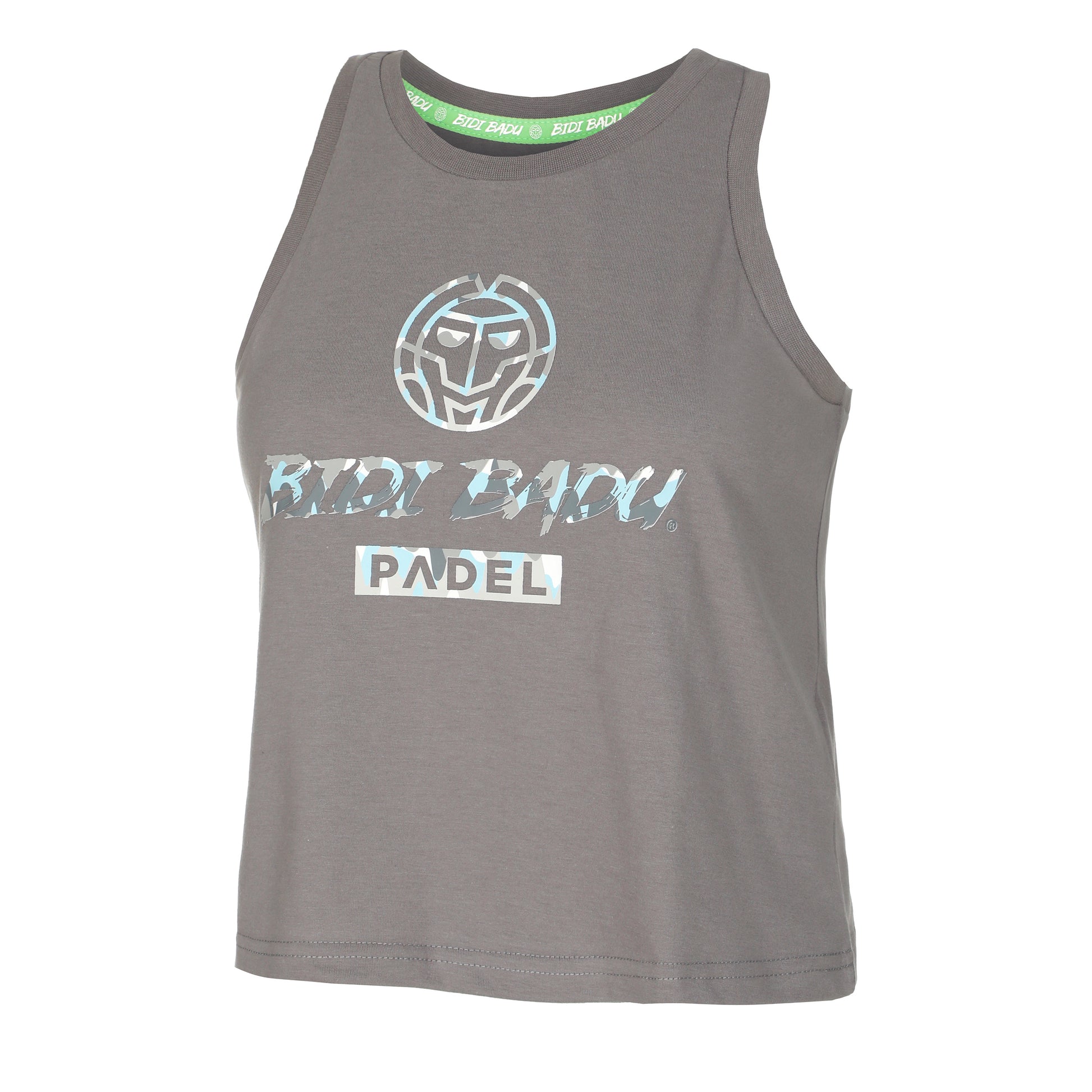 BIDI BADU Good Vibes Logo Chill Tank Top Women - grey, blue