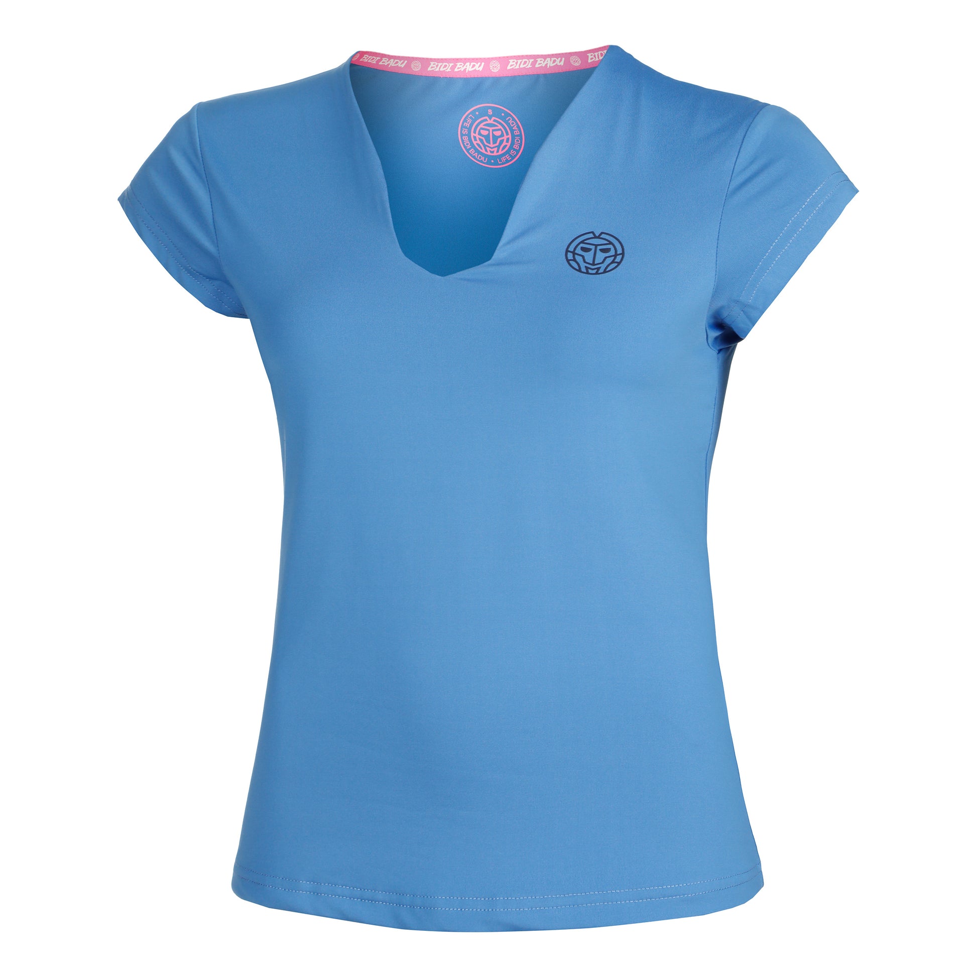 BIDI BADU Colortwist V-Neck T-Shirt Women-Blue