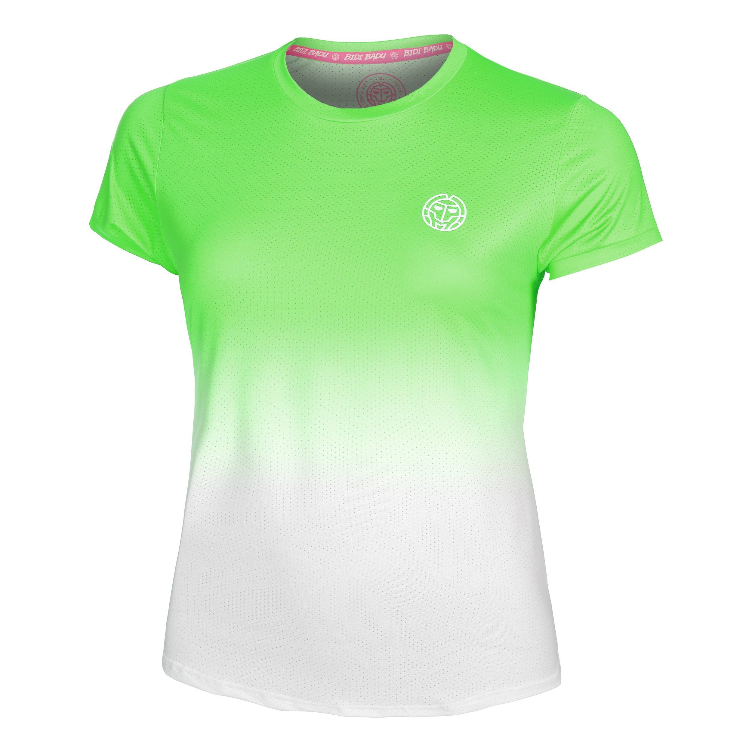 BIDI BADU Crew Gradiant T-Shirt Women-Neon Green,White