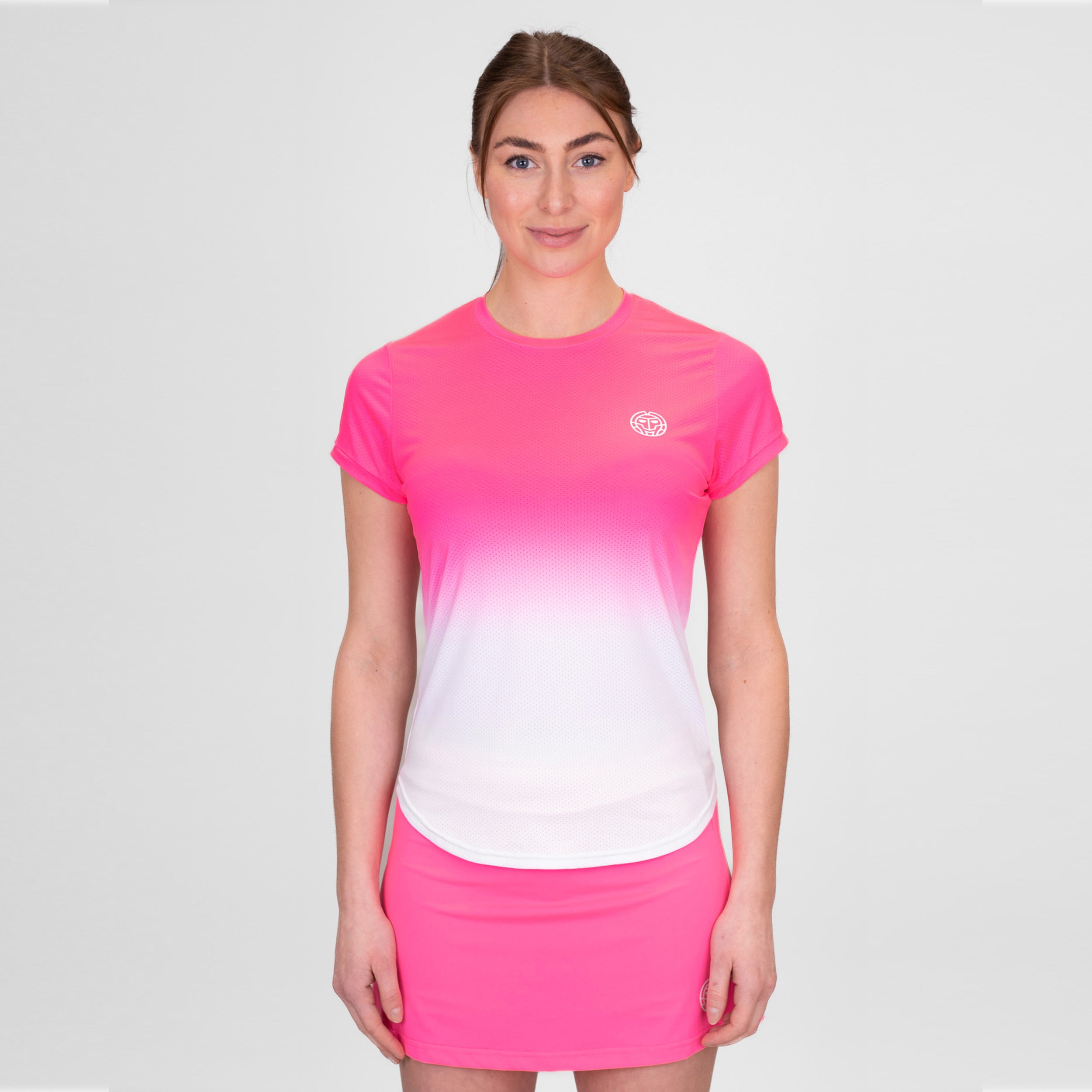 BIDI BADU Crew Gradiant T-Shirt Women-Pink,White
