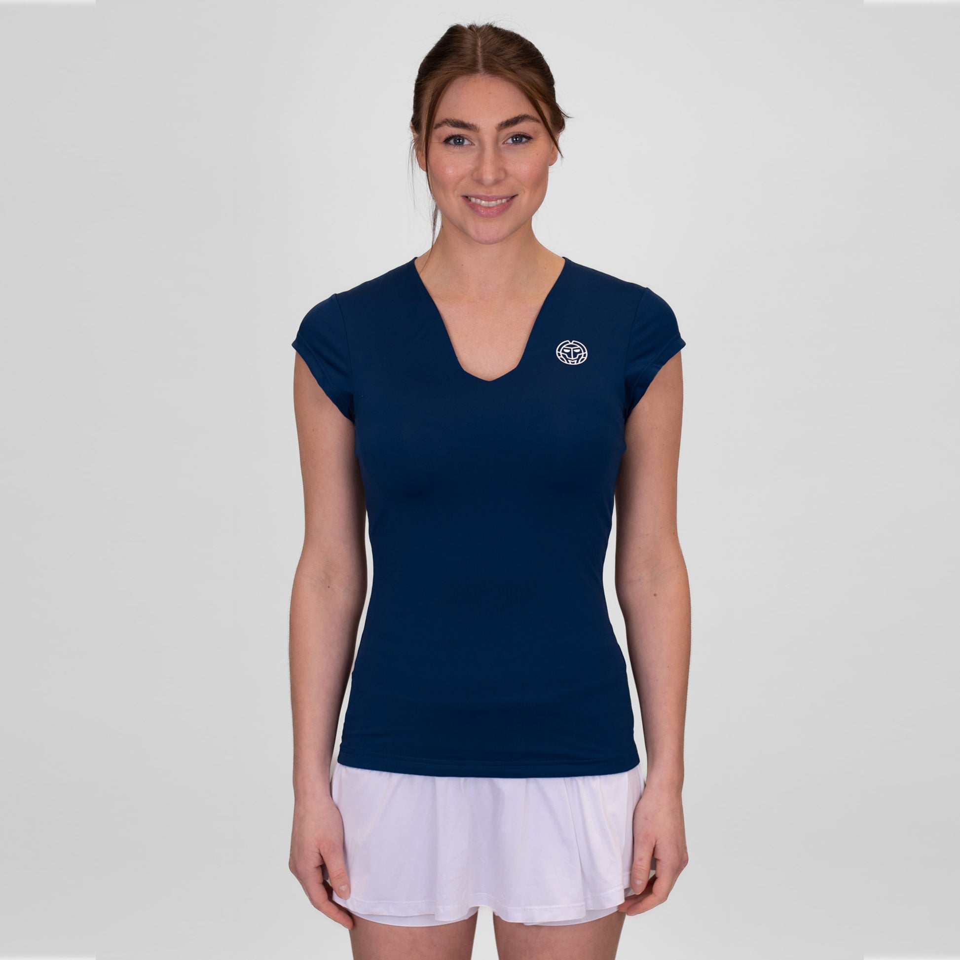 BIDI BADU Crew V-Neck T-Shirt Damen-Dunkelblau