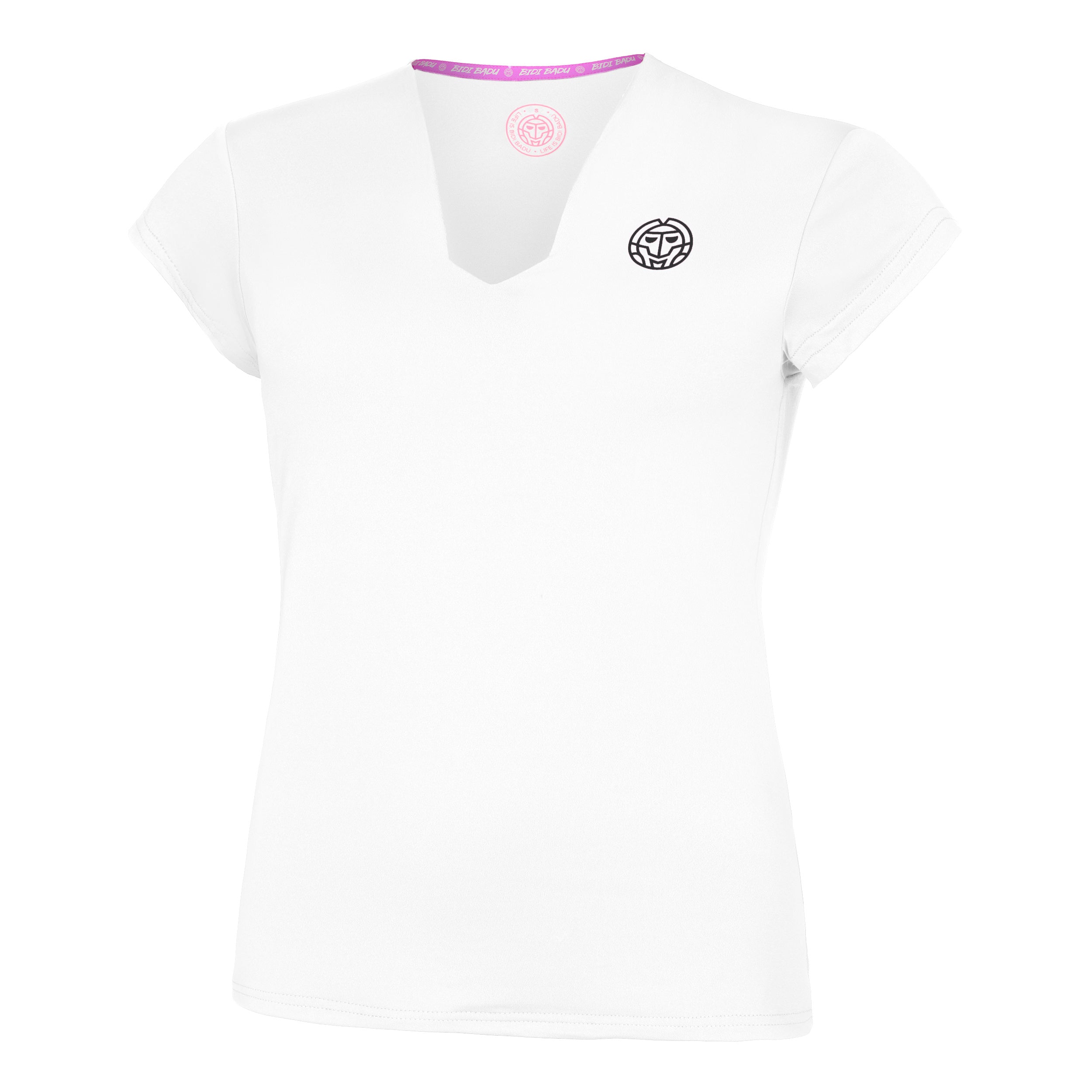 BIDI BADU Crew V-Neck T-Shirt Women-White