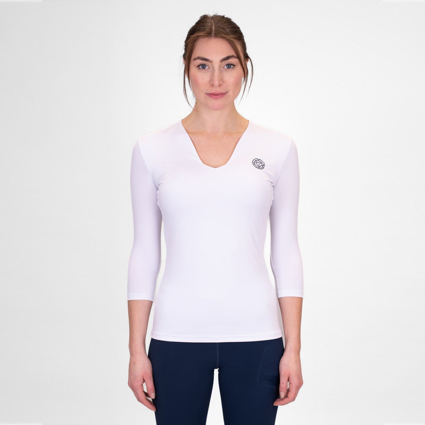 BIDI BADU Crew V-Neck Long Sleeve Women-White