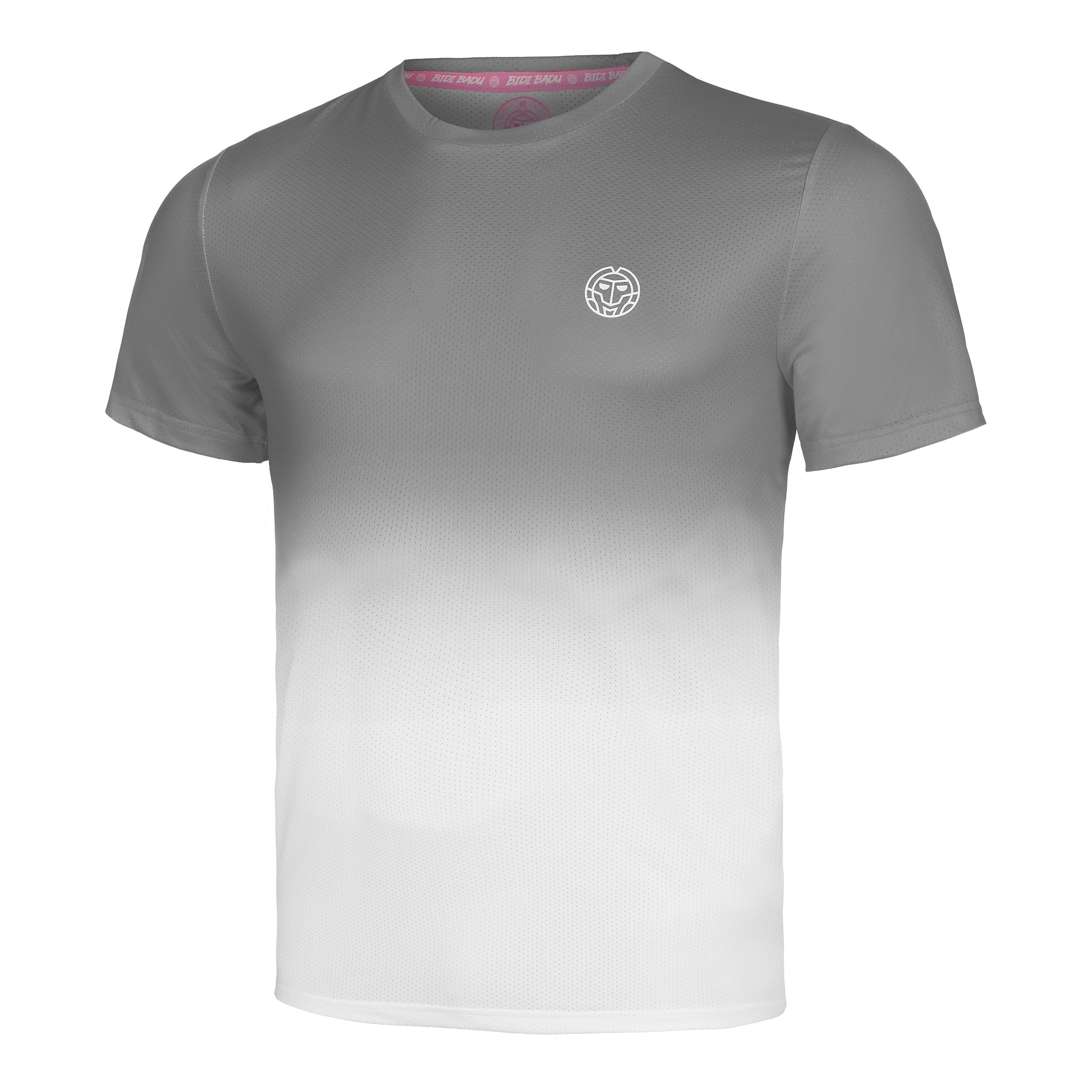 BIDI BADU Crew Gradiant T-Shirt Herren-Grau,Weiß