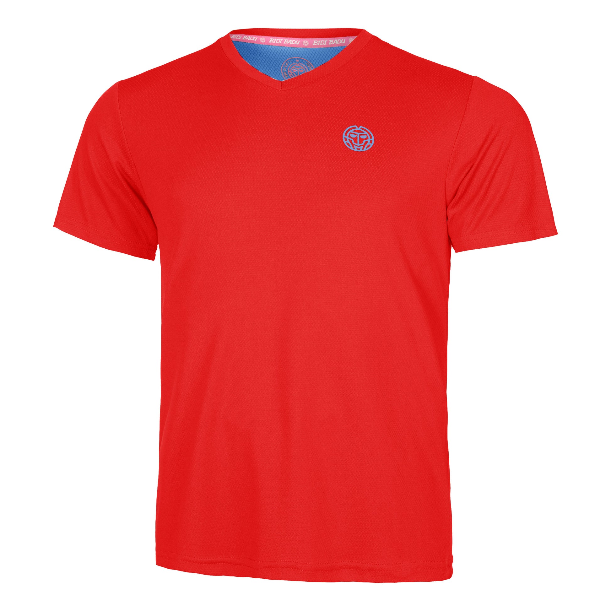 BIDI BADU Crew Inside Out V-Neck T-Shirt Men - red