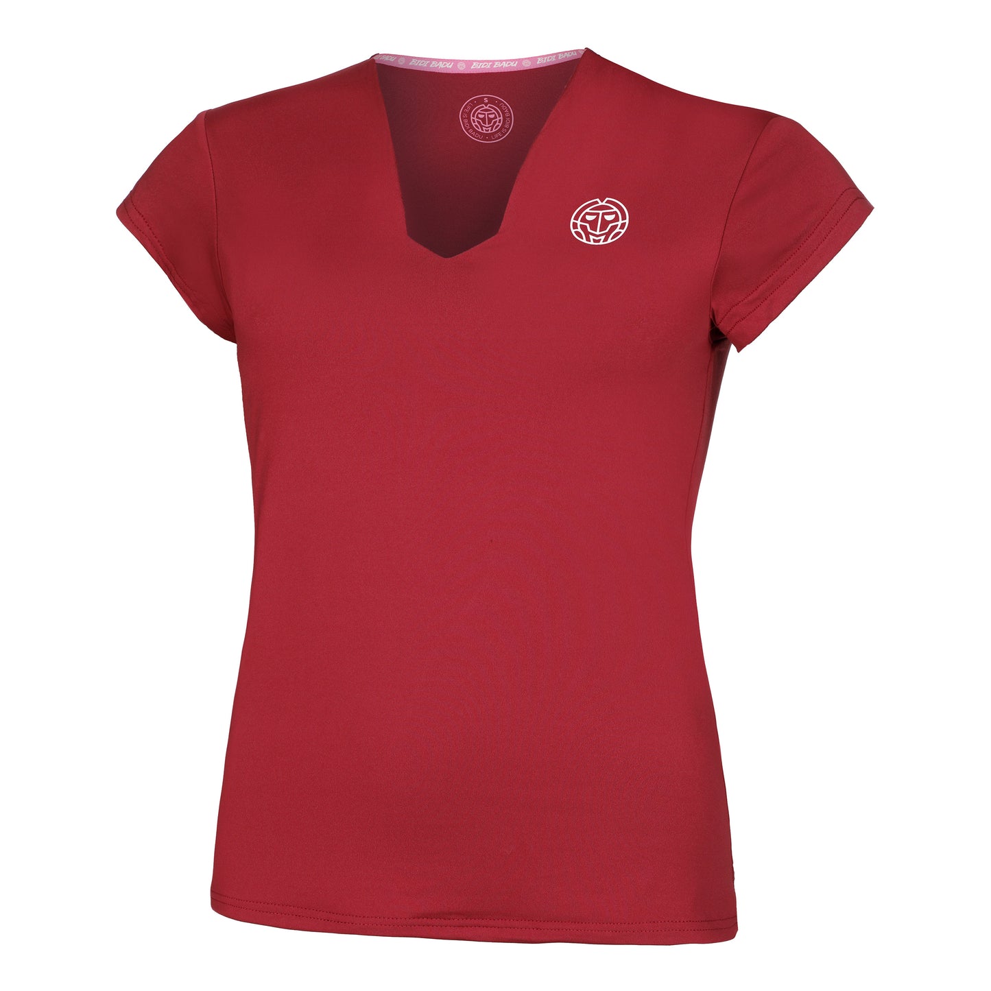 BIDI BADU Crew V-Neck T-Shirt Women - dark red,
