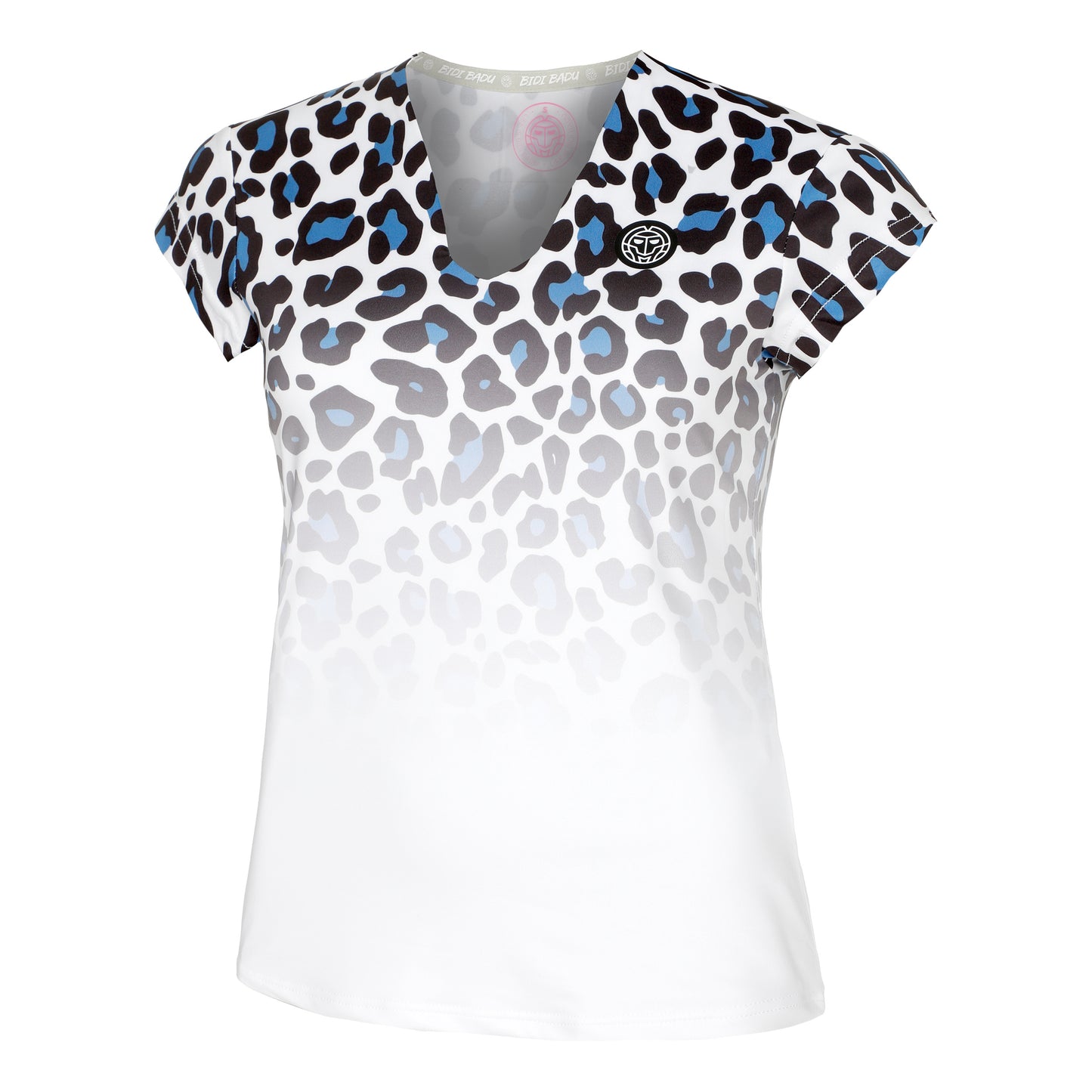 BIDI BADU Leoparty Styles V-Neck T-Shirt Damen-Weiß,Schwarz