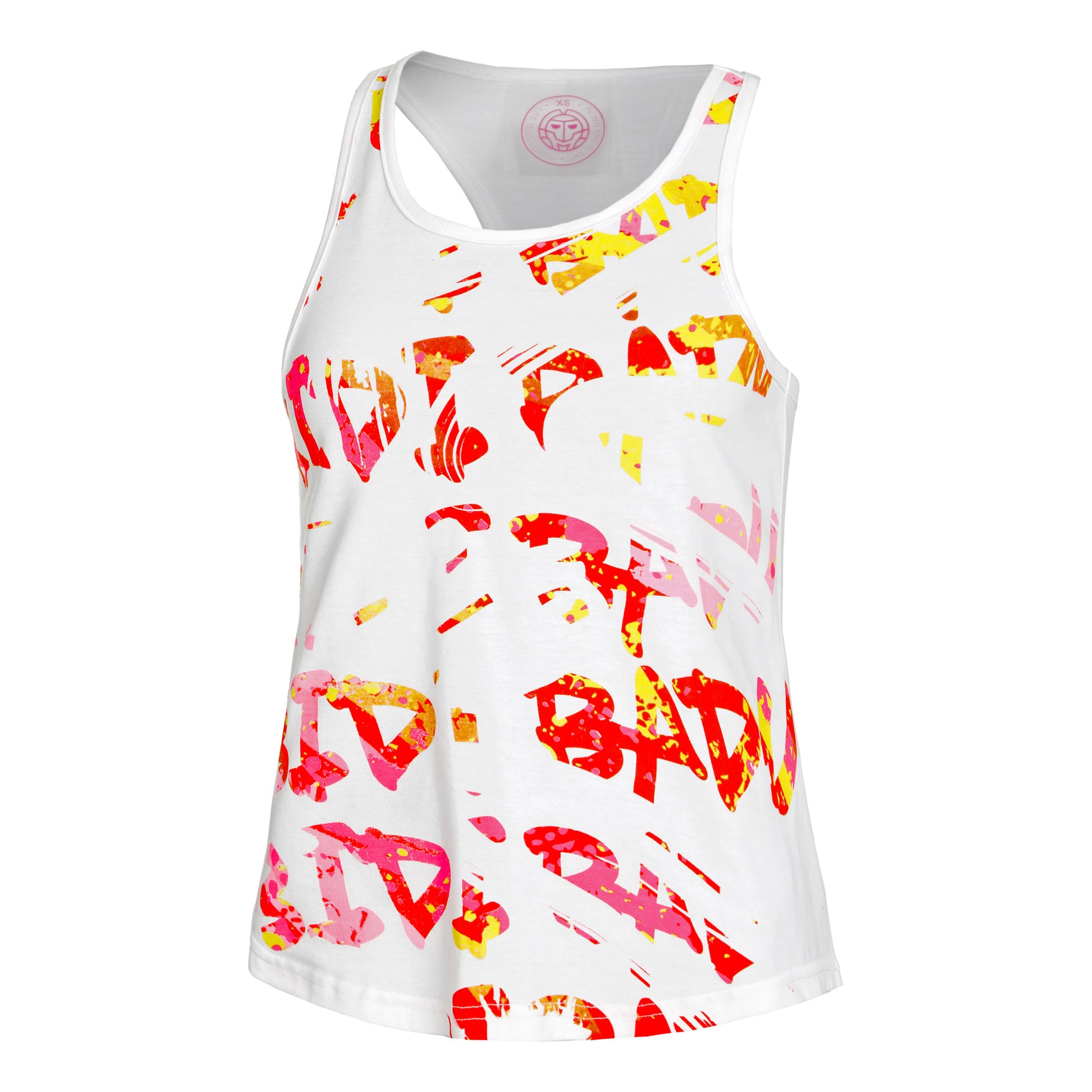 BIDI BADU Wild Arts Chill Tank-Top Damen-Weiß,Mehrfarbig