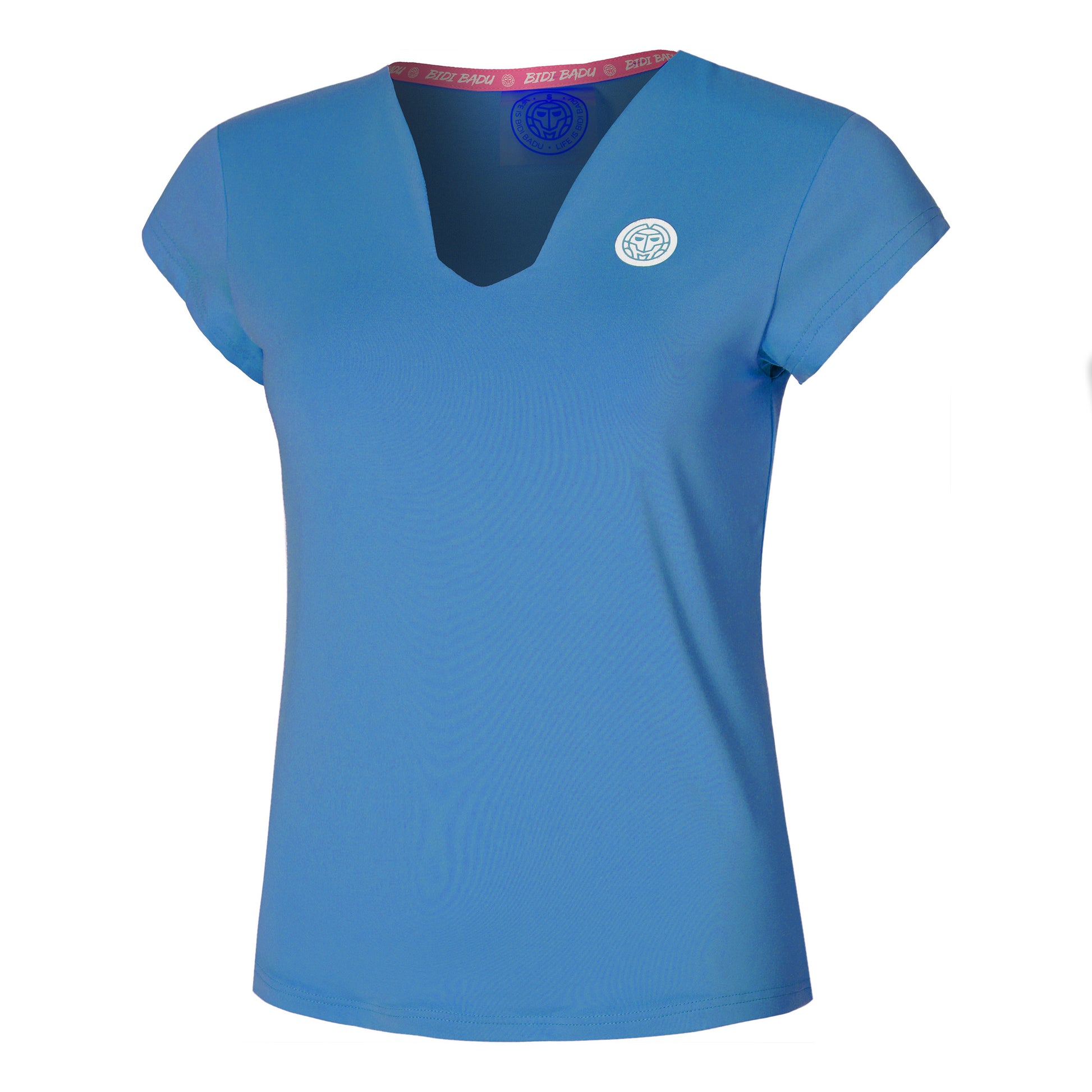 BIDI BADU Spike V-Neck T-Shirt Damen-Blau